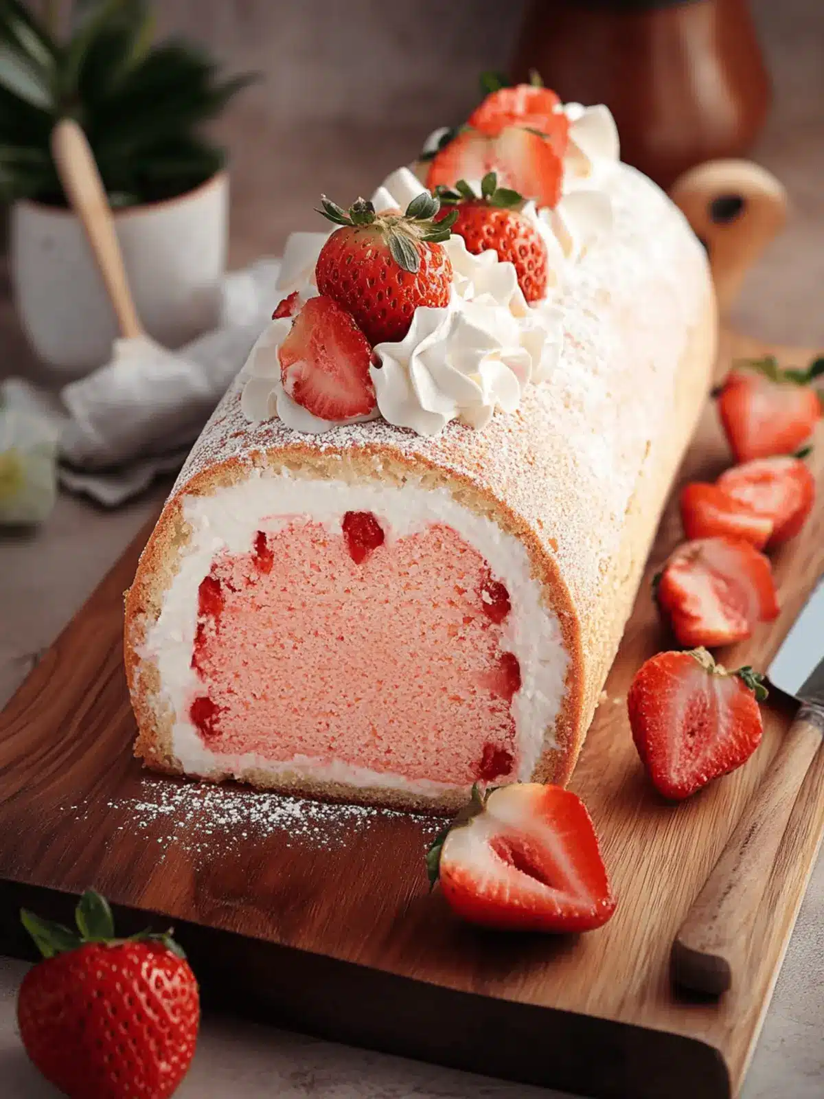 Strawberry Swiss Roll: Light, Fluffy Bliss for Any Occasion 2 Strawberry Swiss Roll