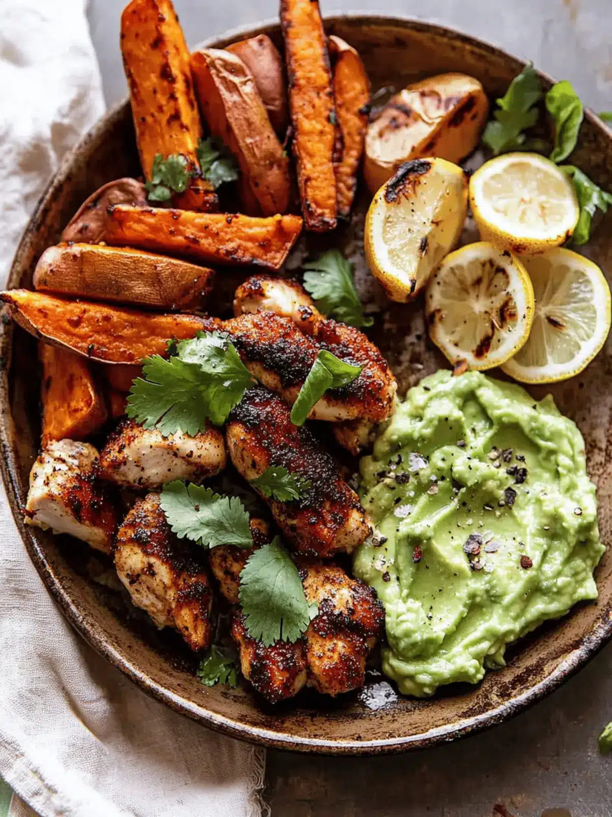 Sheet Pan Lemon Chicken with Sweet Potatoes and Avocado Magic 2 Sheet Pan Lemon Chicken with Sweet Potatoes and Avocado Goddess Sauce