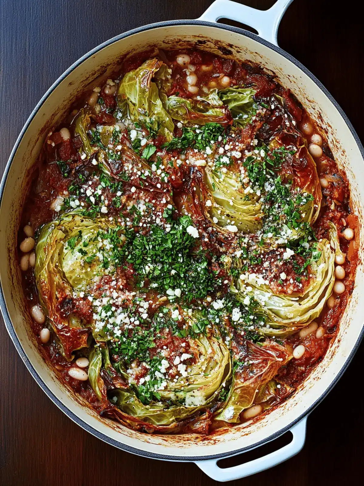 Baked Cabbage and White Beans in Smoky Tomato Bliss 2 Baked Cabbage and White Beans