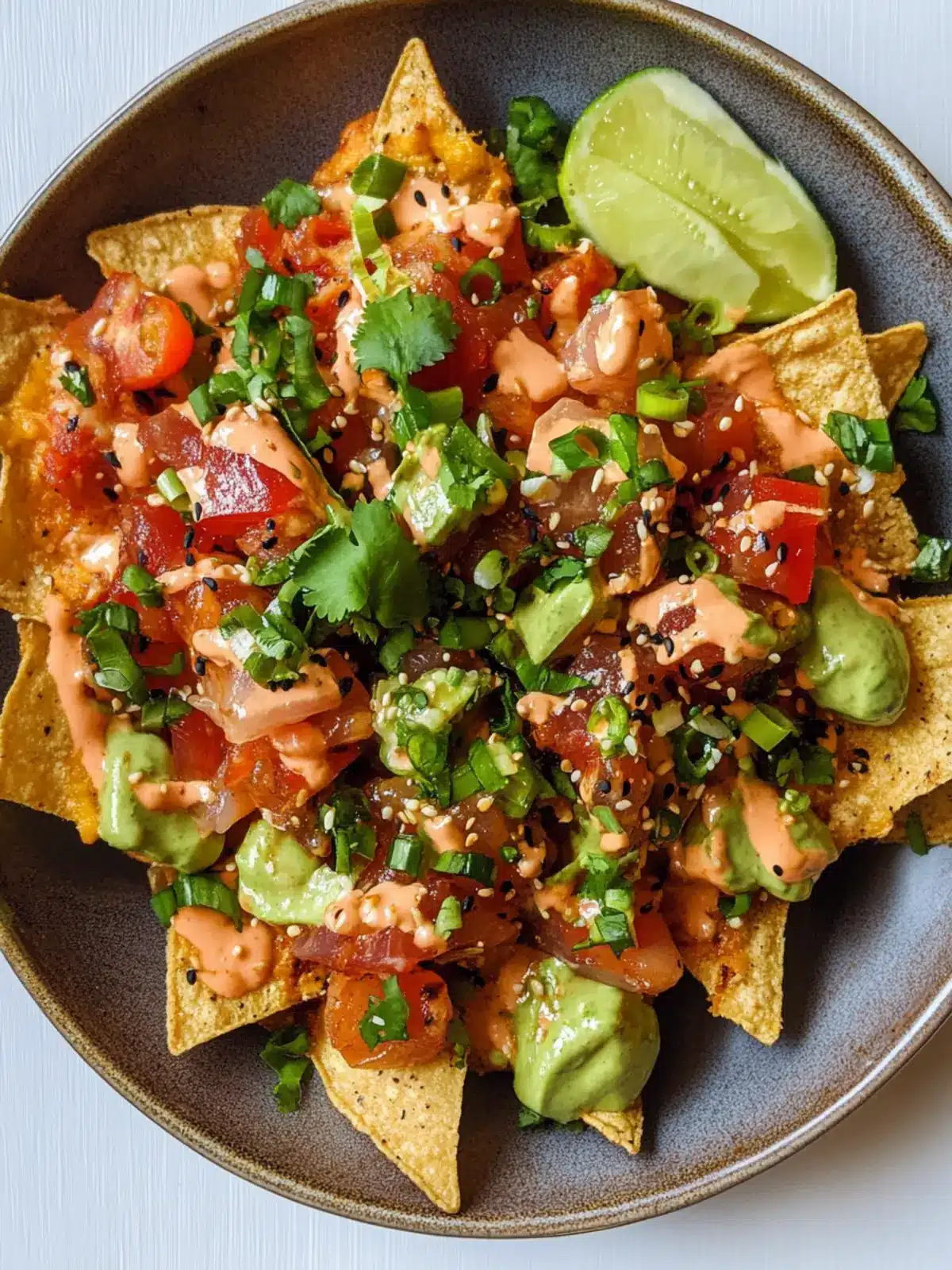 Poke Nachos with Spicy Tuna: A Flavor Explosion You Need! 3 Poke Nachos with Spicy Tuna