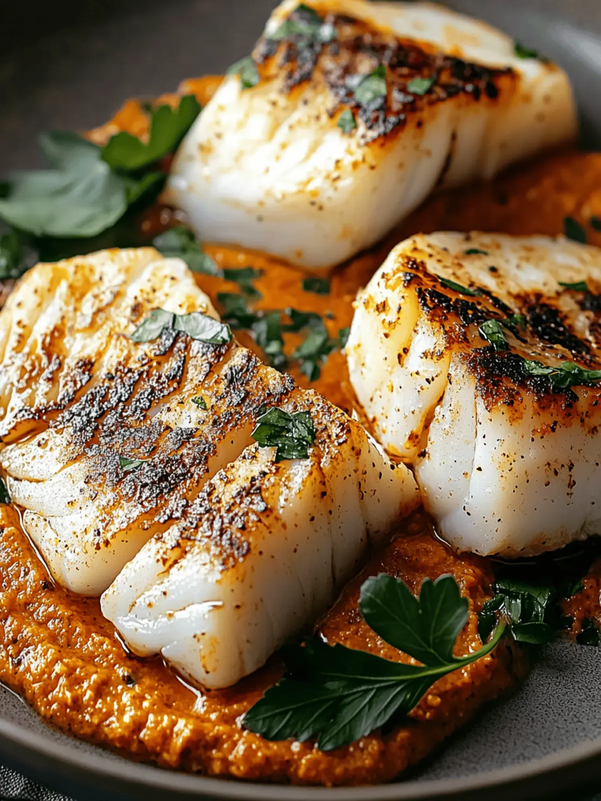 Savor Spanish Grilled Cod with Creamy Almond Romesco Sauce 3 Spanish Grilled Cod with Almond Romesco Sauce