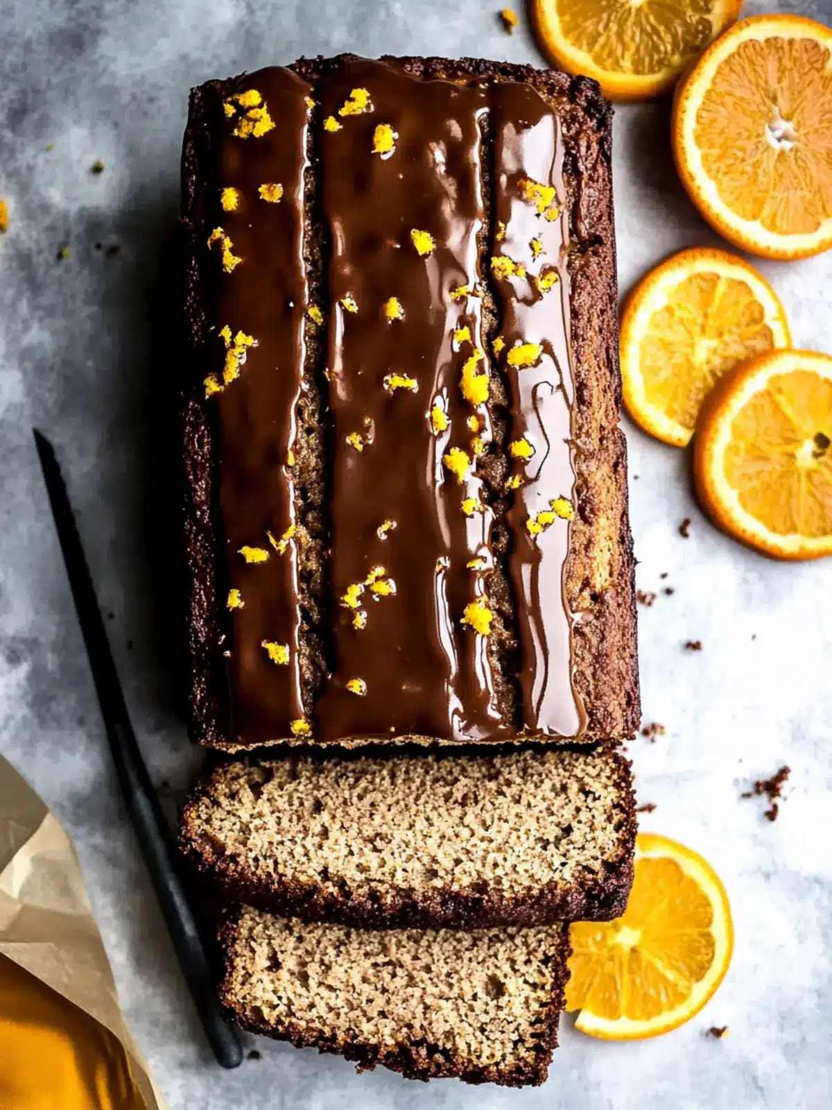 Paleo Orange Kissed Loaf with Dark Chocolate Glaze Bliss 2 Paleo Orange Kissed Loaf with Dark Chocolate Glaze