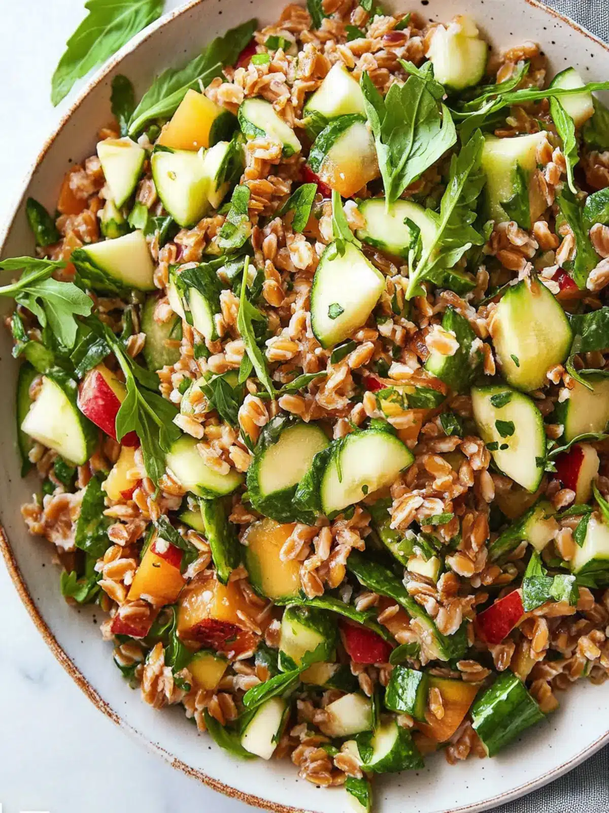 Flavor-Packed Farro Salad with Apple and Arugula Bliss 4 Farro Salad