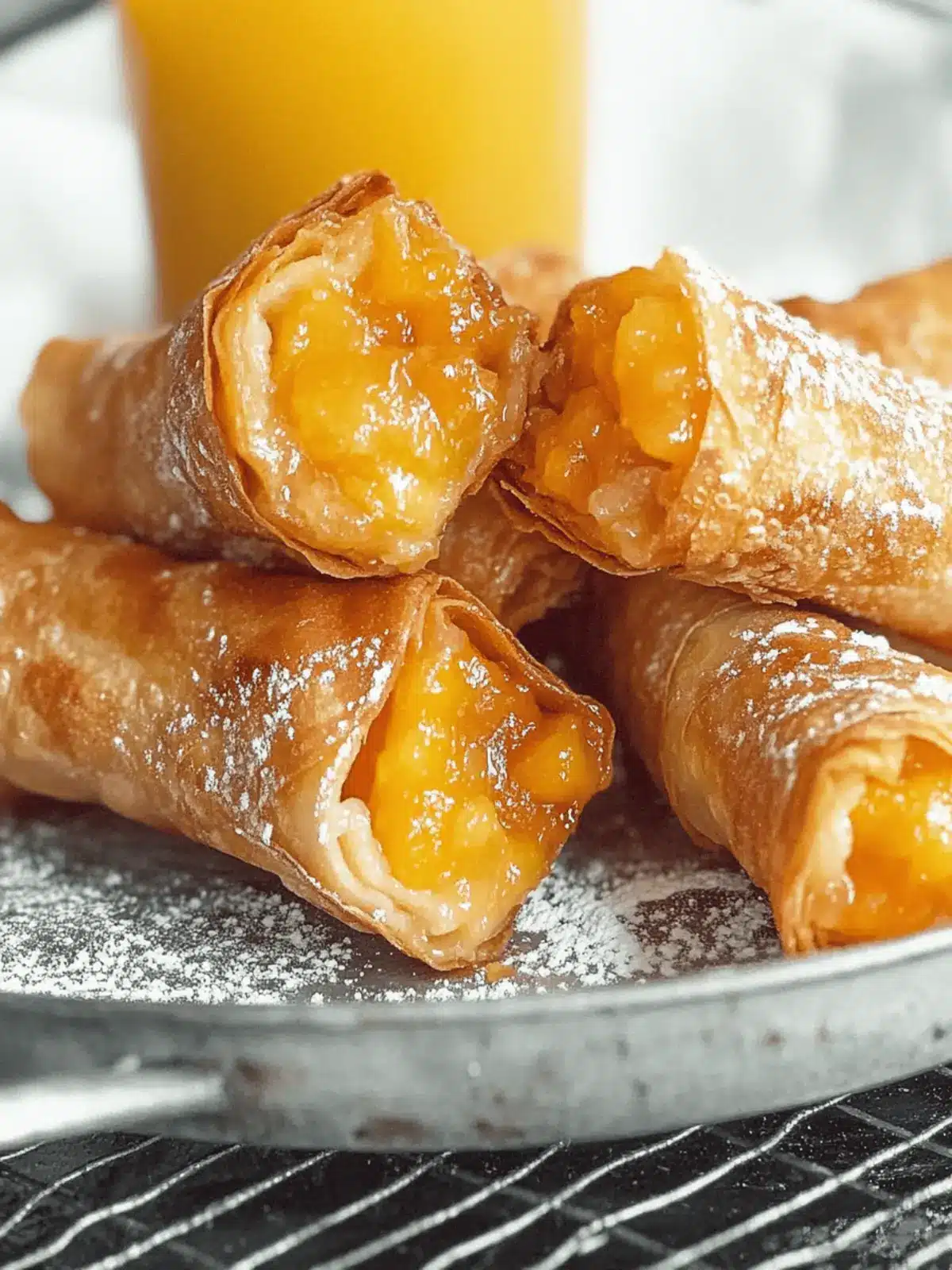 Peach Cobbler Egg Rolls: A Crispy Summer Dessert Delight 2 Peach Cobbler Egg Rolls