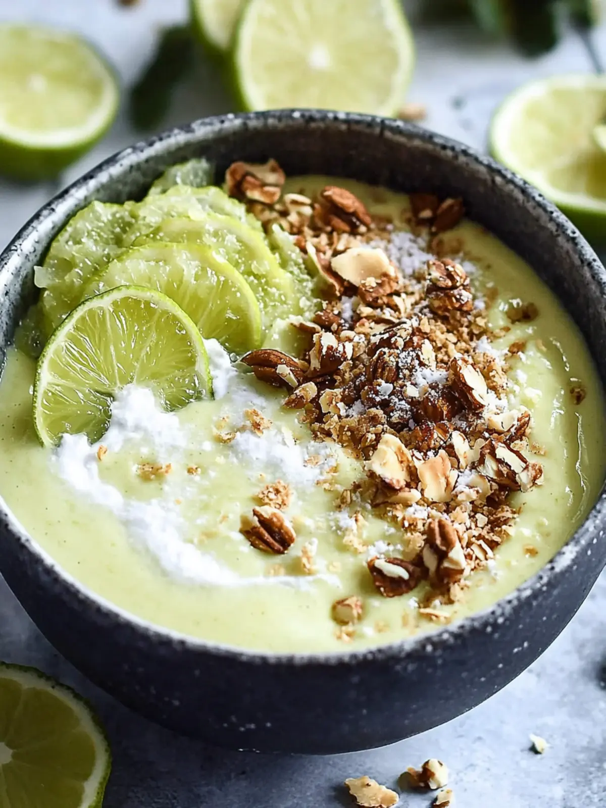 Key Lime Pie Smoothie Bowl: Zesty Bliss in a Bowl! 4 Key Lime Pie Smoothie Bowl