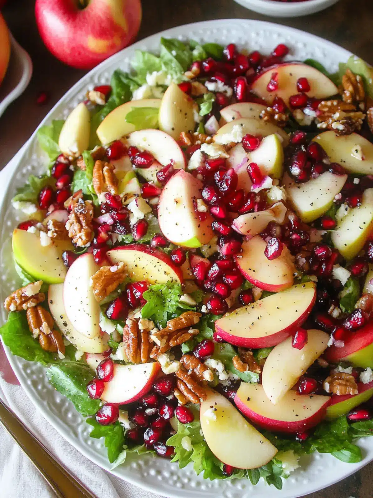 Delicious Apple Pomegranate Salad for a Fresh Twist 3 Apple Pomegranate Salad