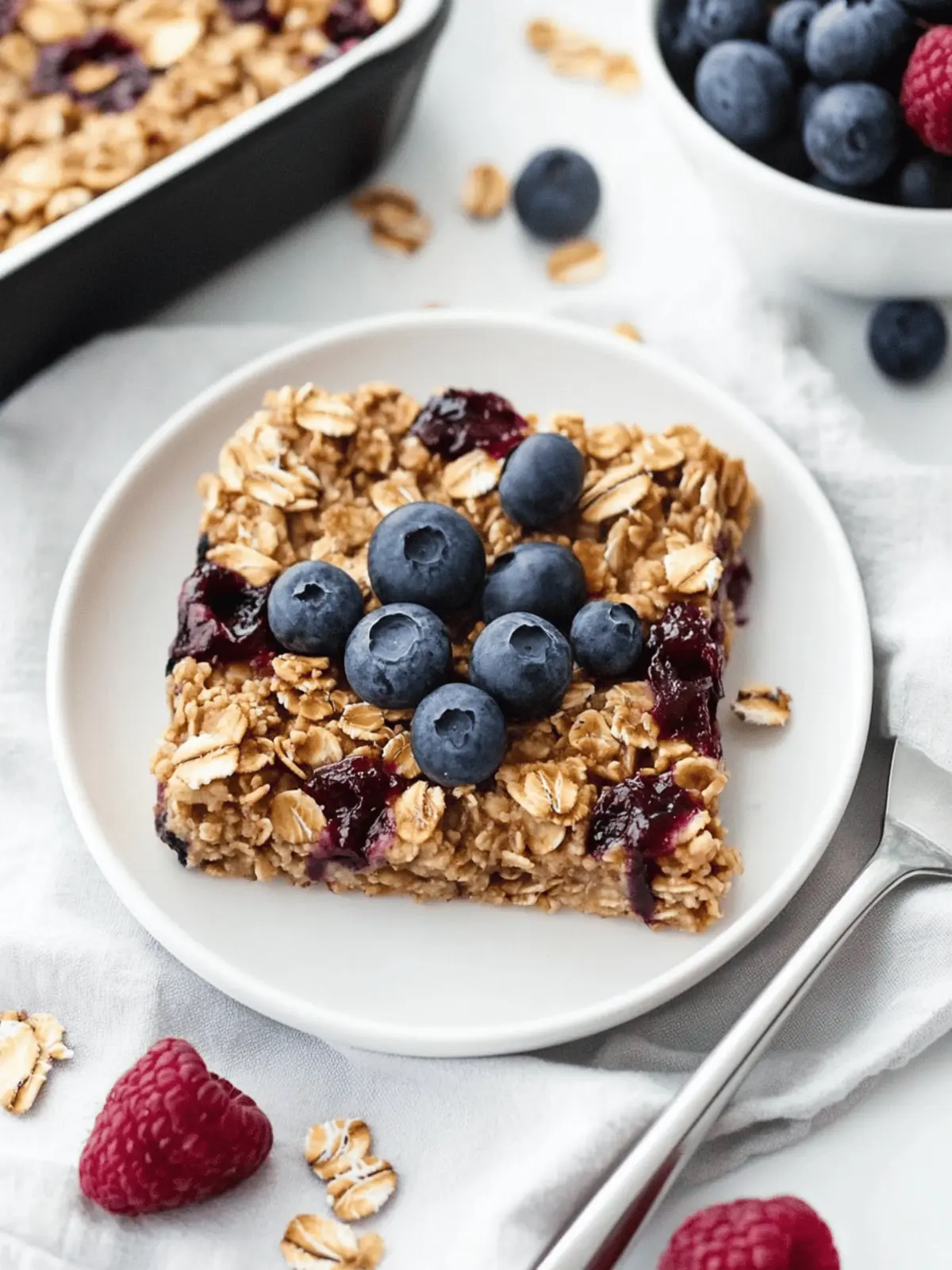 Vegan Baked Oatmeal Bliss with Applesauce and Fruit Boosts 2 Vegan Baked Oatmeal