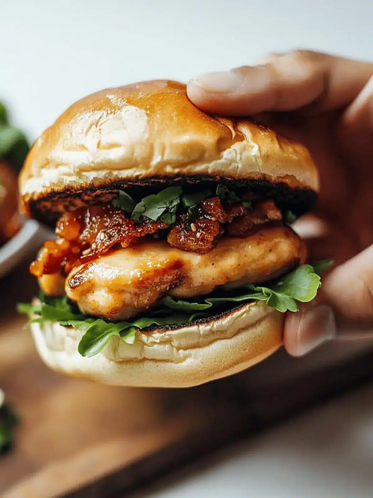 Gochujang Chicken Burgers with Kimchi Bacon Jam Bliss 3 Gochujang Chicken Burgers with Kimchi Bacon Jam