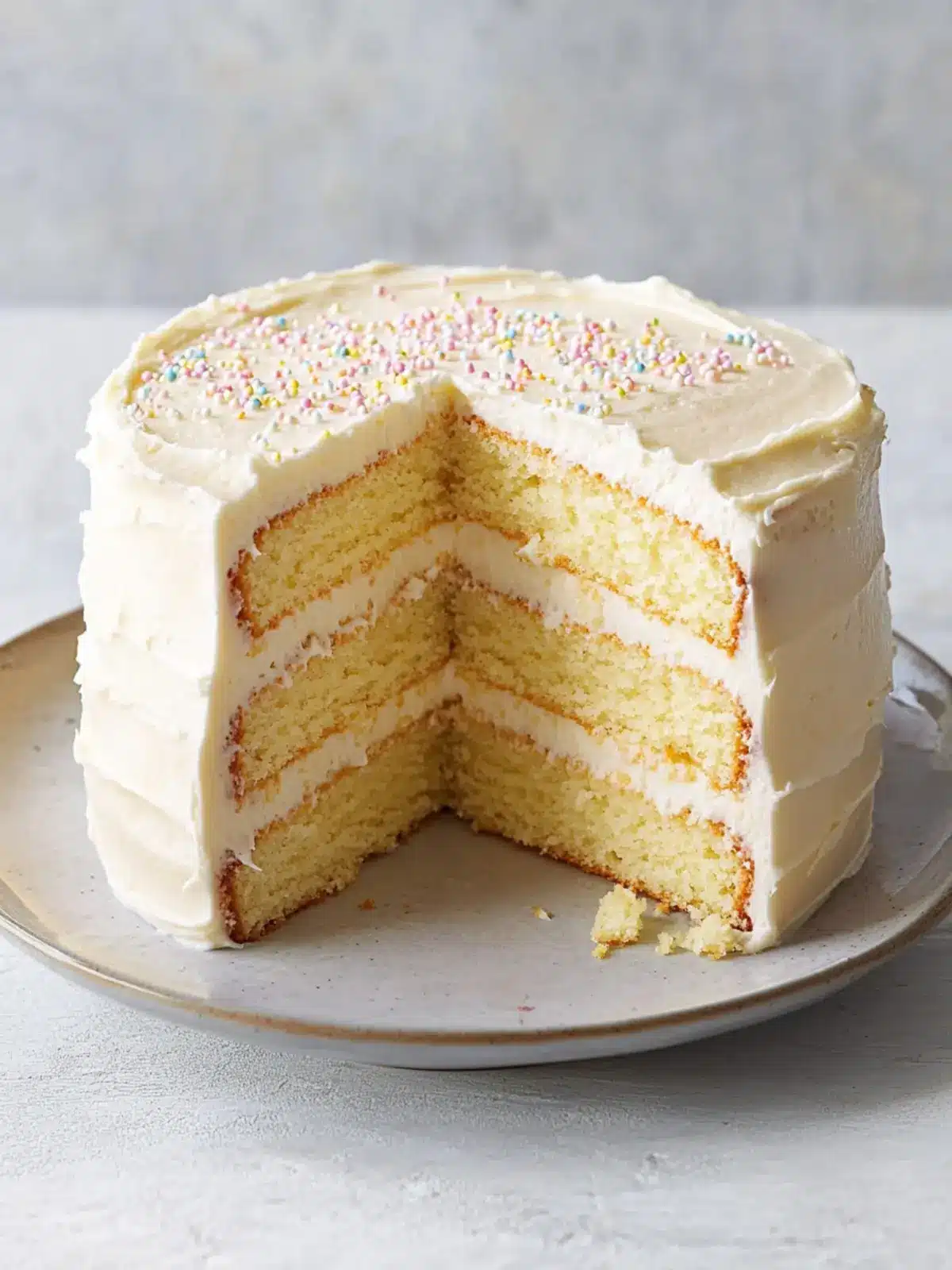 Irresistible Vanilla Layer Cake with Creamy Vanilla Frosting 2 Vanilla Layer Cake with Creamy Vanilla Frosting