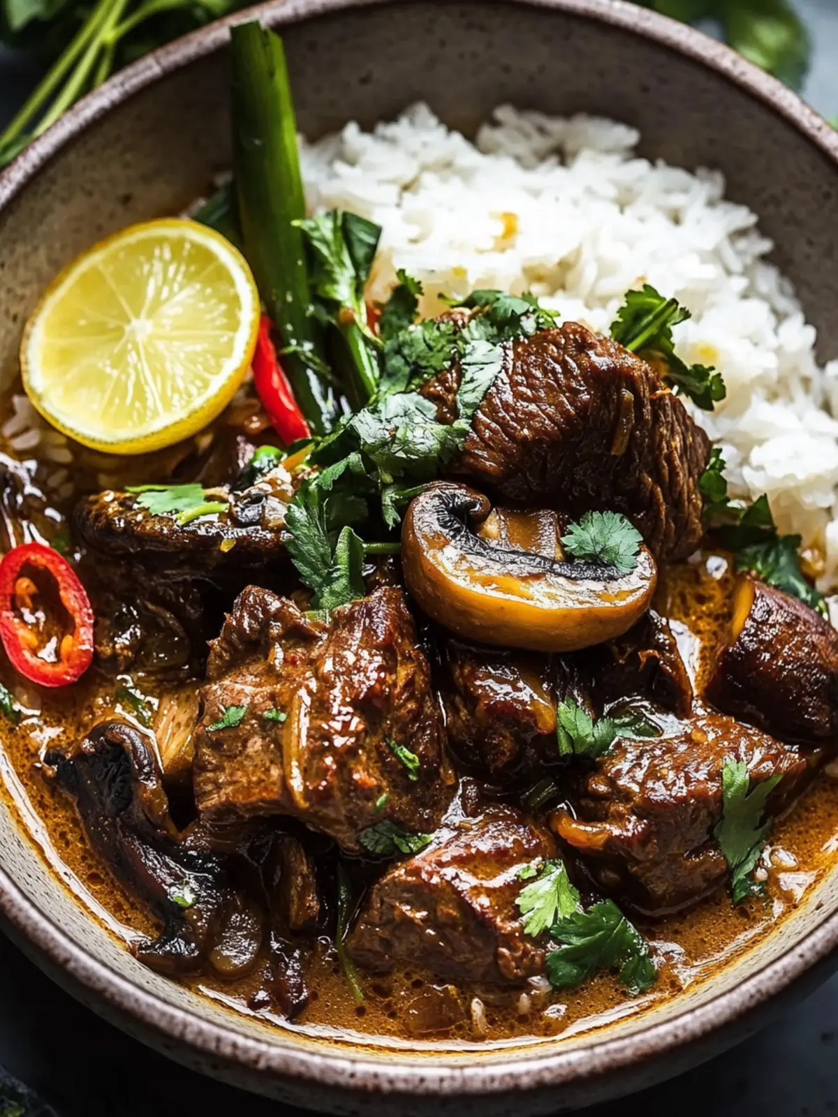 Lemongrass Coconut Braised Beef with Mushrooms: A Comfort Classic 2 Lemongrass Coconut Braised Beef with Mushrooms