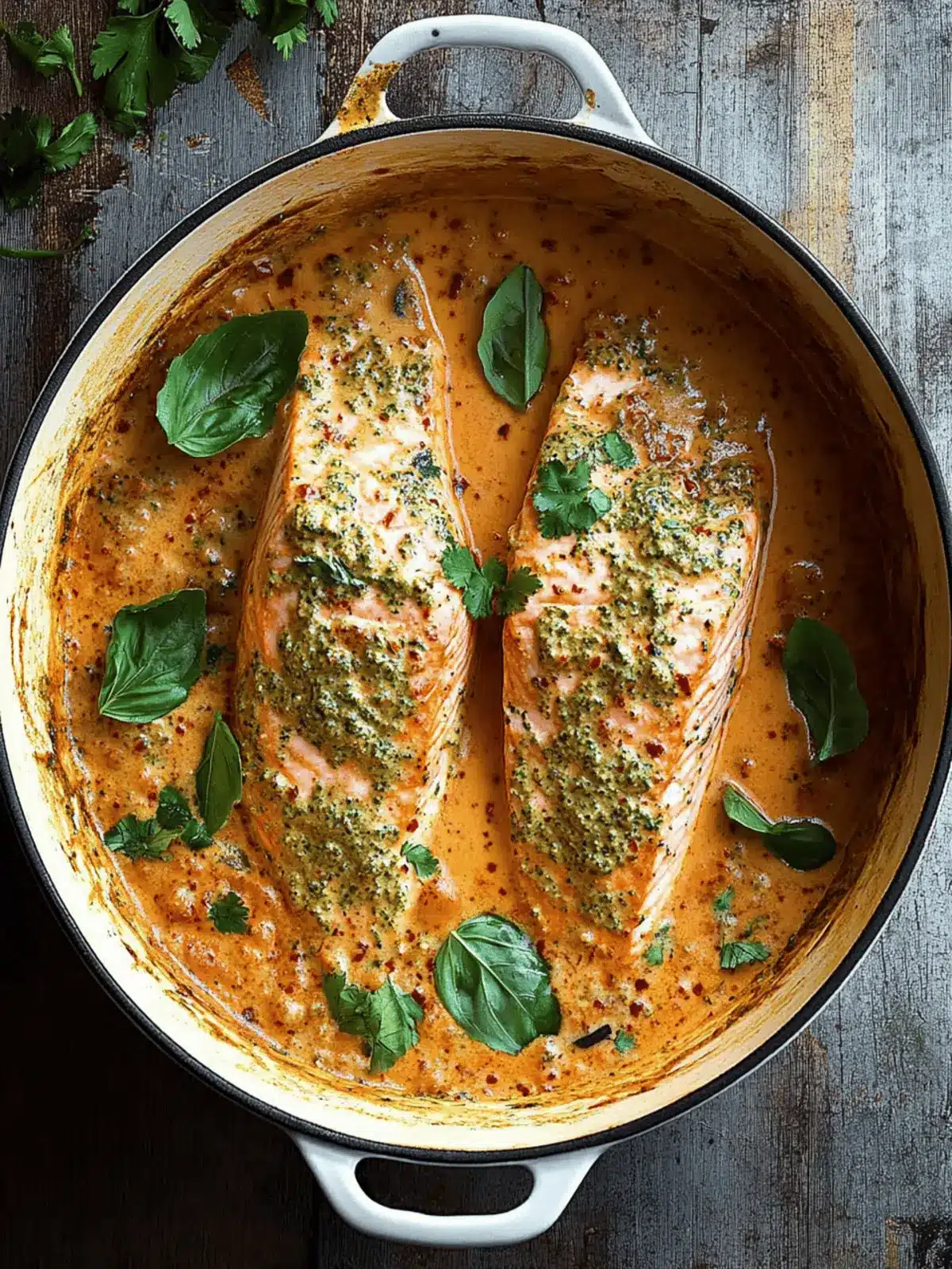 30-Minute Salmon in Creamy Red Pesto Sauce Delight 3 Salmon in Creamy Red Pesto Sauce
