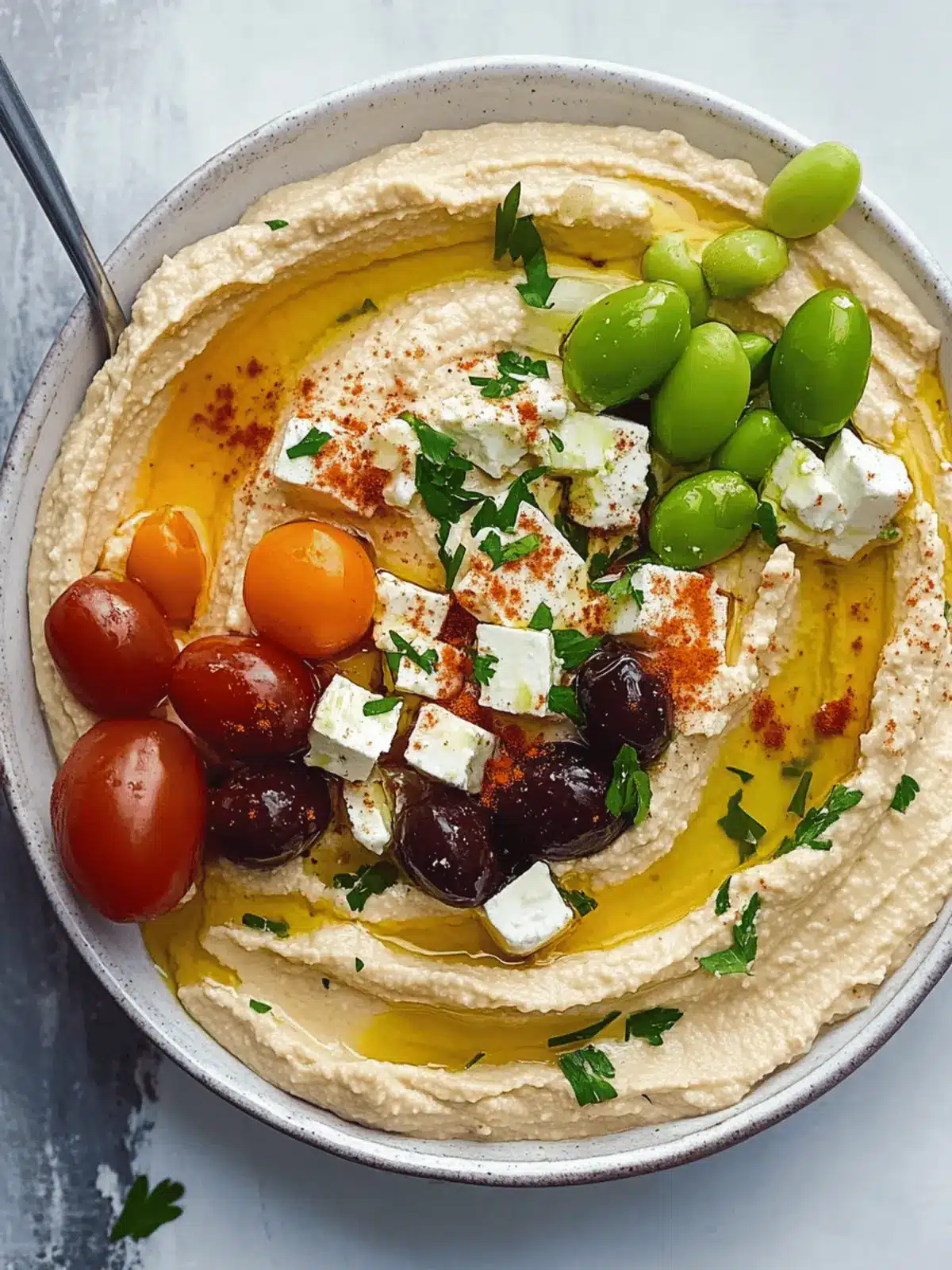 Greek Style Loaded Hummus: Fresh Flavors for Easy Entertaining 2 Greek Style Loaded Hummus