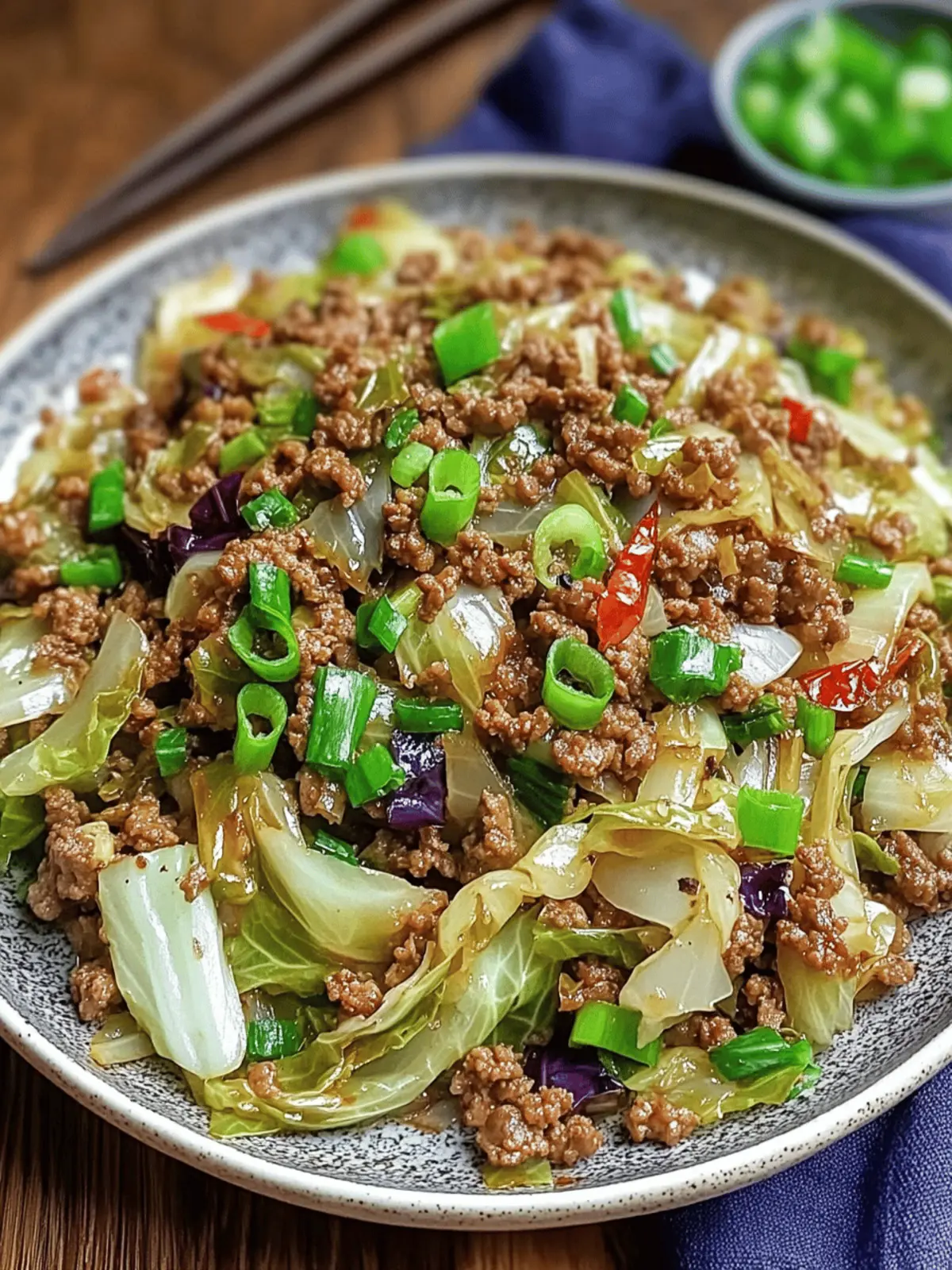 Low-Carb Mongolian Ground Beef and Cabbage in 30 Minutes 4 Low-Carb Mongolian Ground Beef and Cabbage