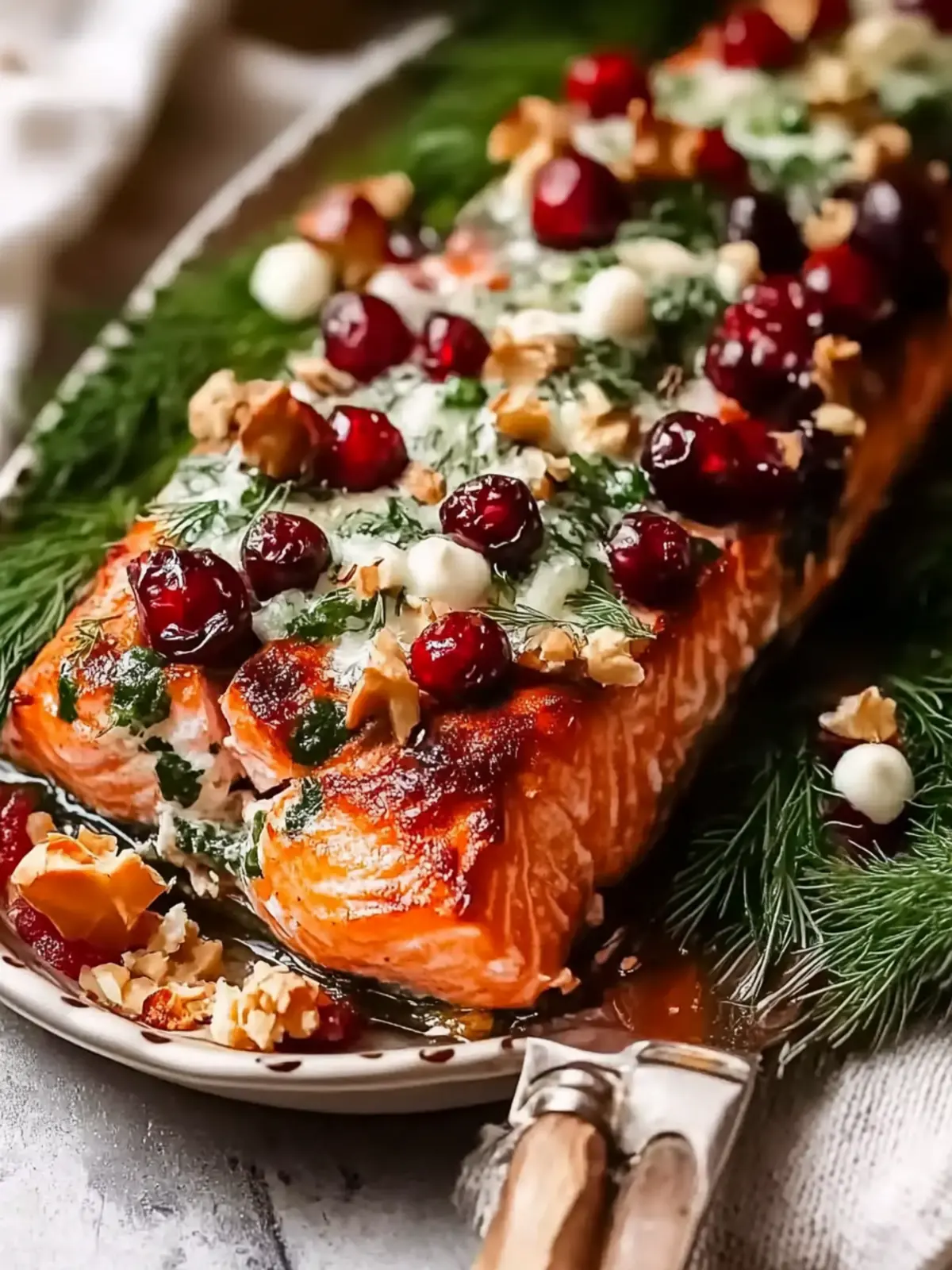 Delicious Christmas Baked Salmon with Tangy Dill Sauce 2 Christmas Baked Salmon