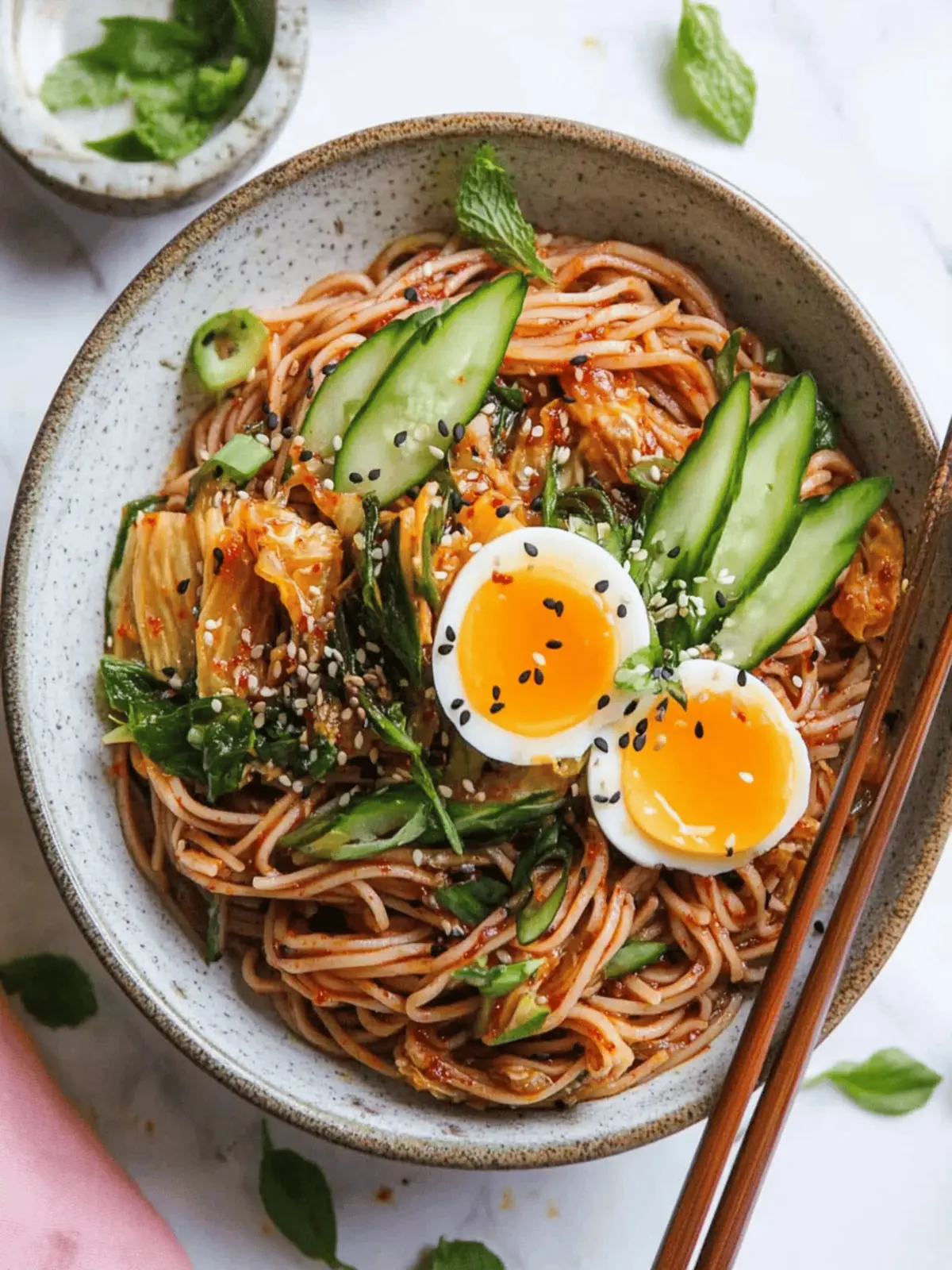 Delicious Korean Style Kimchi Soba Noodles You ll Love 4 Korean Style Kimchi Soba Noodles