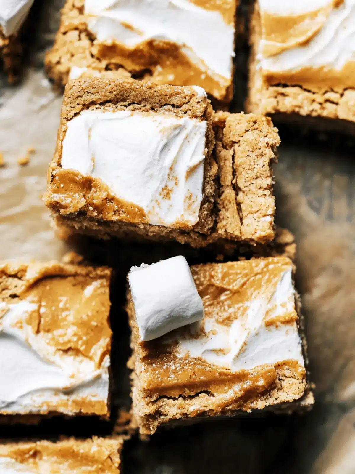 Toasted Marshmallow Peanut Butter Cookie Bars You'll Love 4 Toasted Marshmallow Peanut Butter Cookie Bars