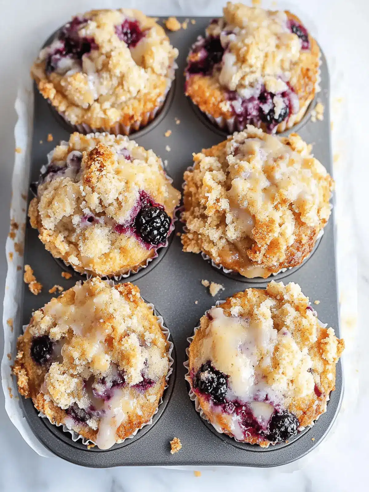 Delicious Blackberry Greek Yogurt Crumb Muffins to Savor 2 Blackberry Greek Yogurt Crumb Muffins