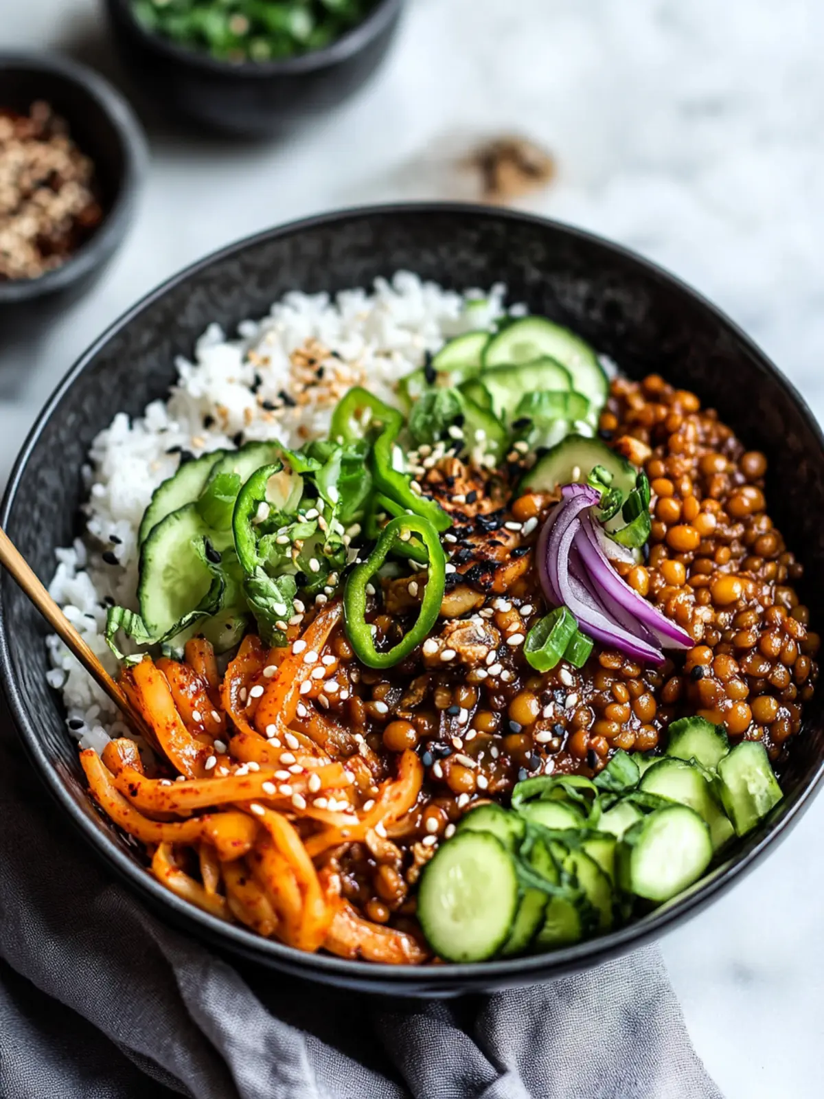 Korean Lentils Vegan Bulgogi: Flavorful, Easy & Gluten-Free! 2 Korean Lentils - Vegan Bulgogi (GF Option)