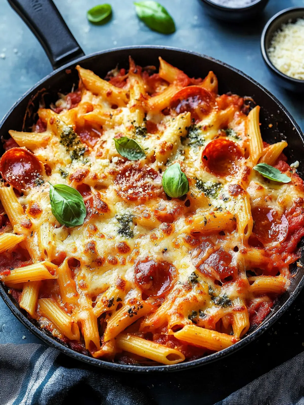 Skillet Pizza Penne: Your Easy, Cheesy Dinner Delight 2 Skillet Pizza Penne