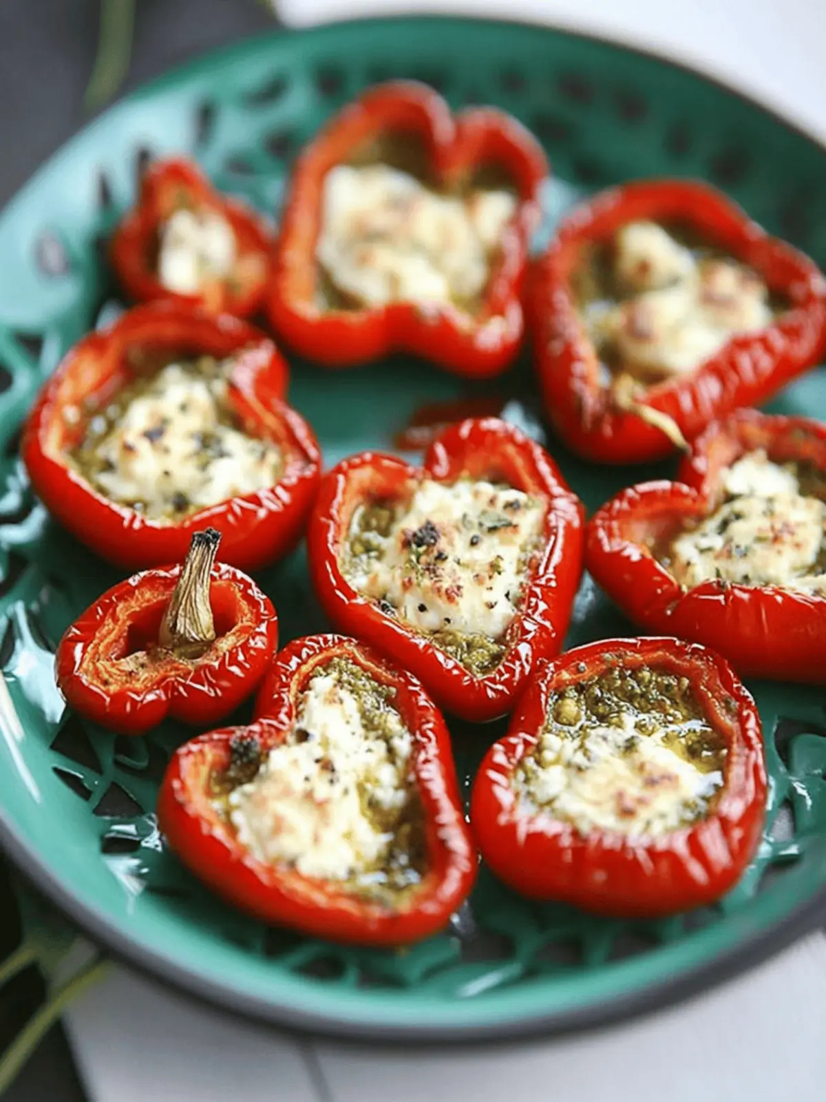 Flavor-Packed Roasted Red Peppers with Pesto and Goat Cheese 2 Roasted Red Peppers with Pesto and Goat Cheese