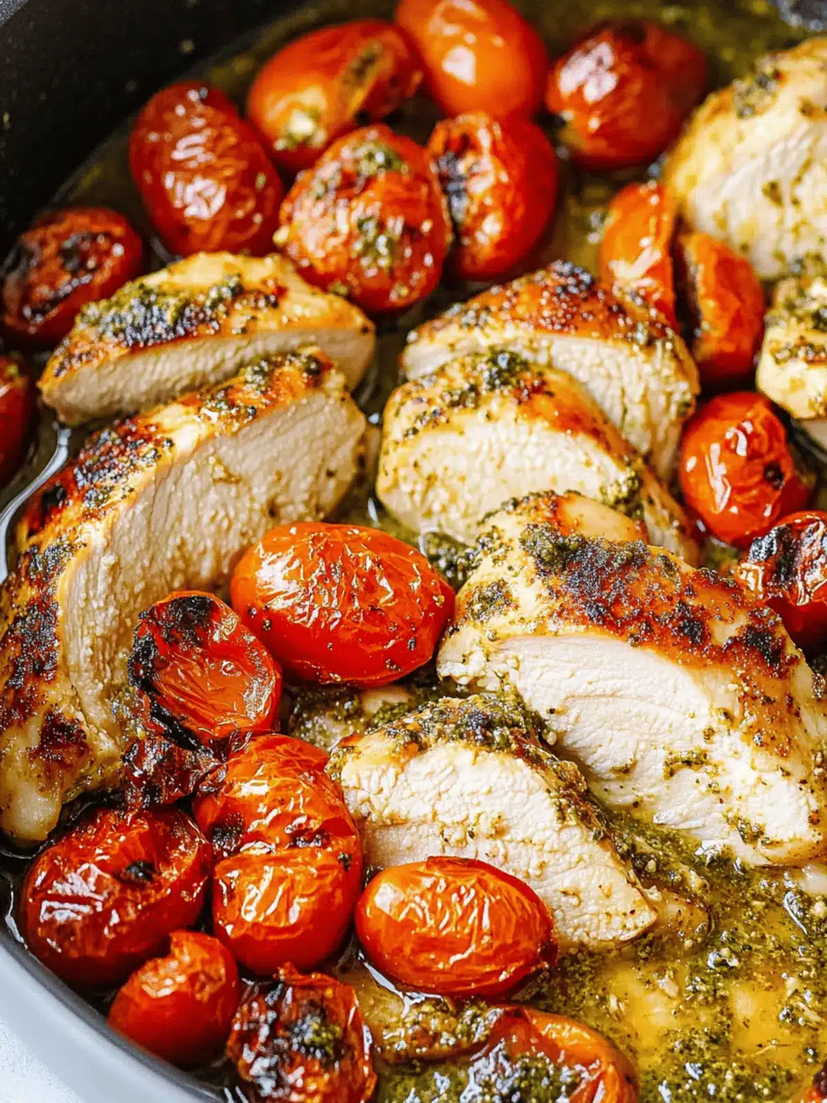 Creamy Pesto Chicken with Roasted Tomatoes in 30 Minutes 3 Creamy Pesto Chicken with Roasted Tomatoes