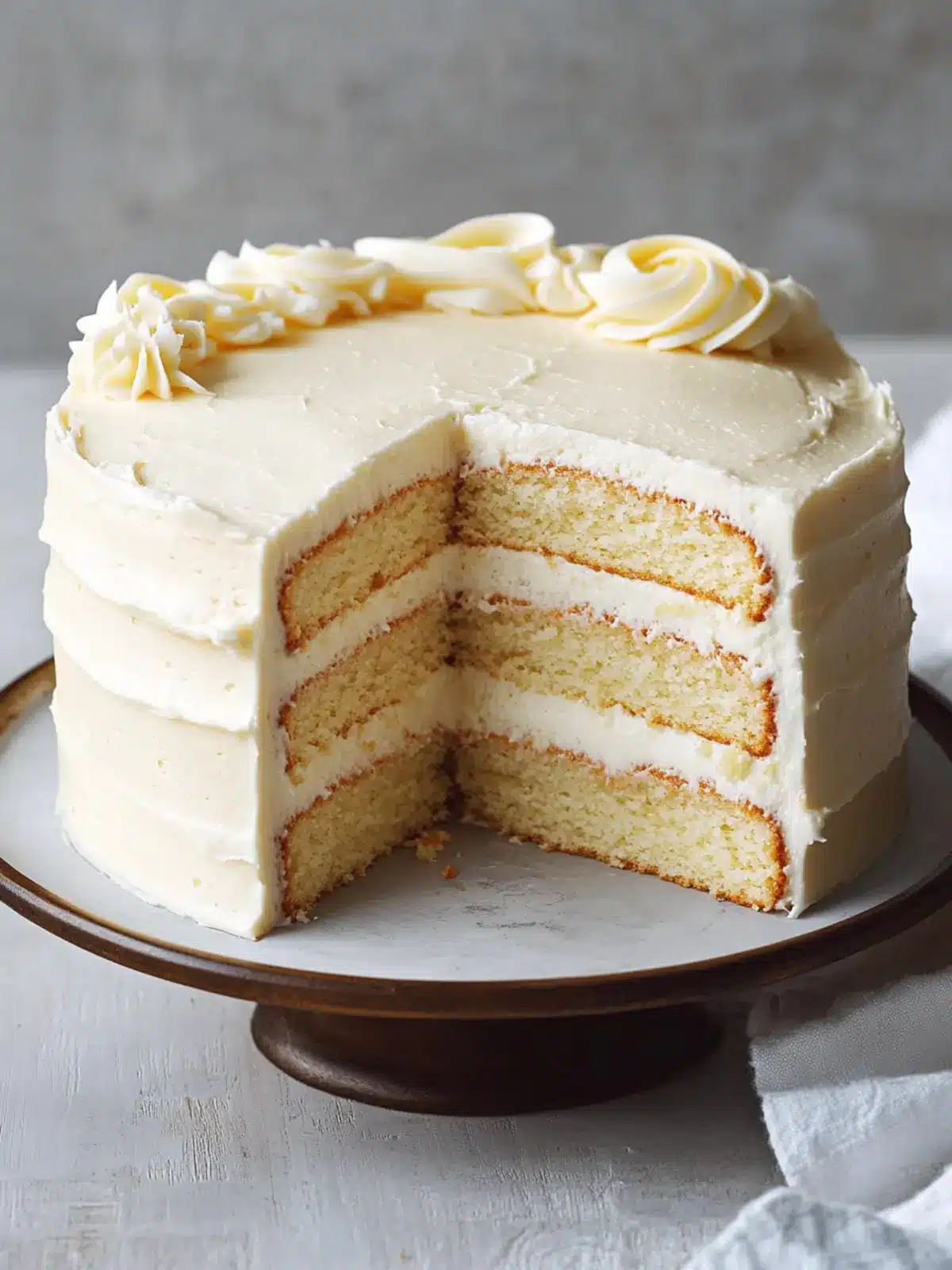 Irresistible Vanilla Layer Cake with Creamy Vanilla Frosting 3 Vanilla Layer Cake with Creamy Vanilla Frosting