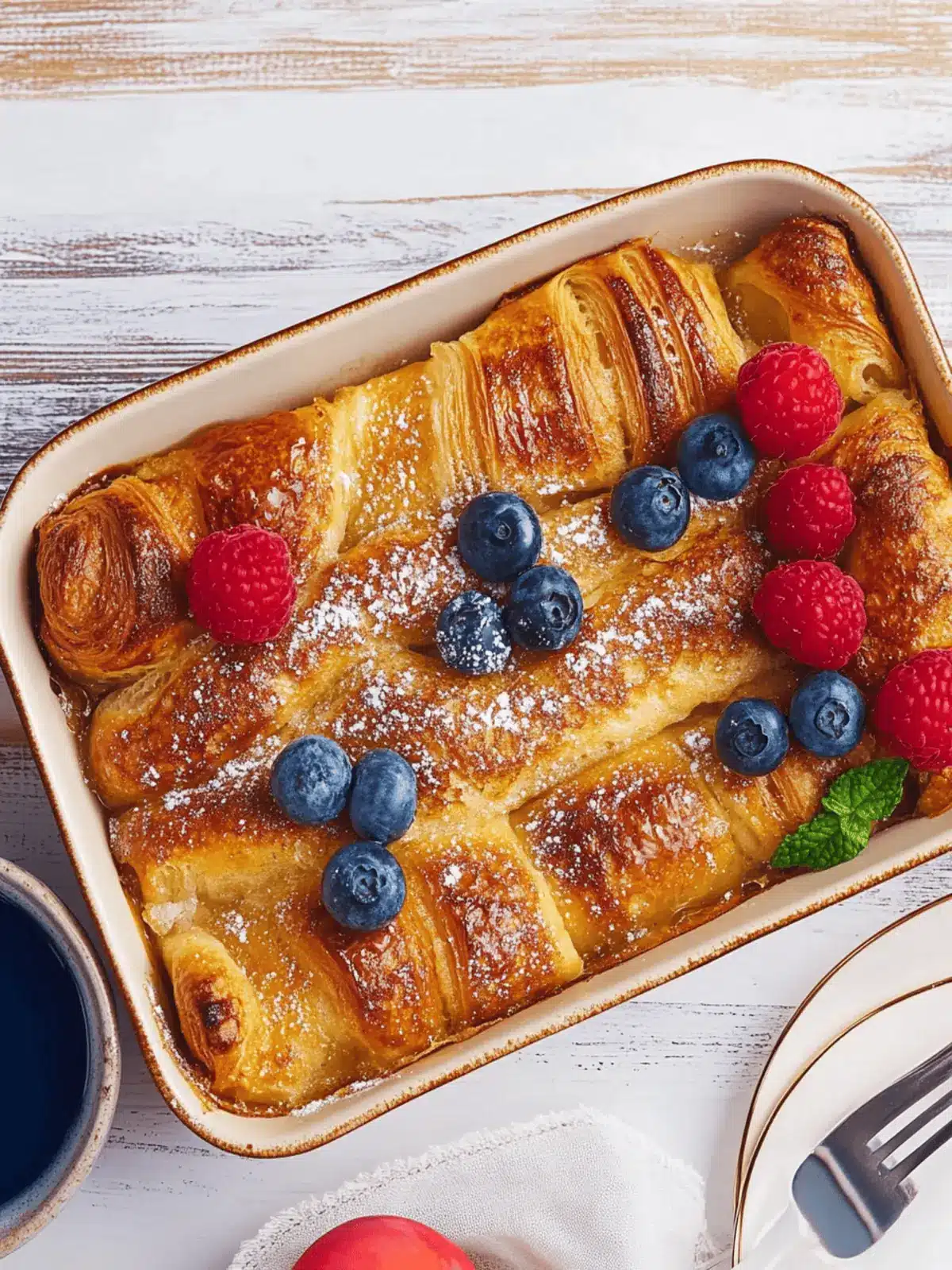 Delicious French Toast Croissant Casserole for Cozy Brunches 2 French Toast Croissant Casserole