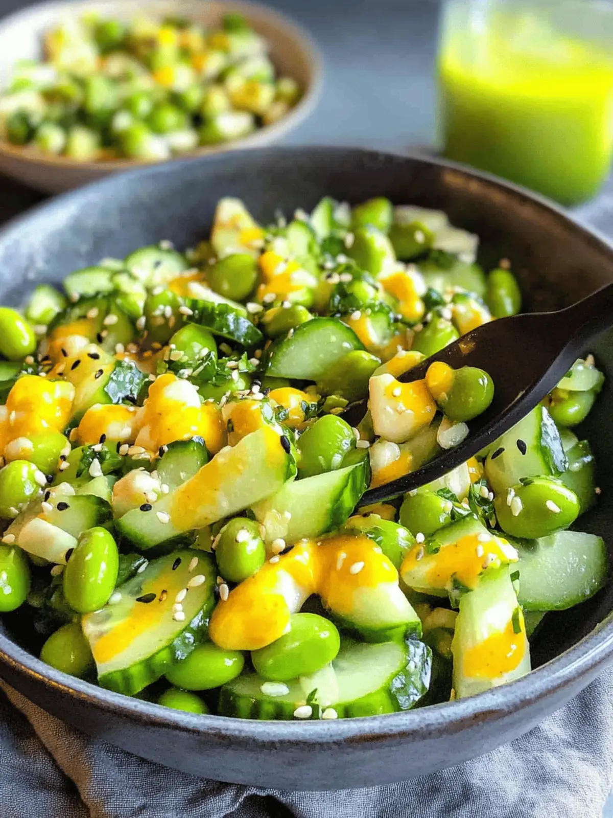 Cucumber Edamame Salad with Ginger Dressing in 20 Minutes 4 Cucumber Edamame Salad with Ginger Dressing