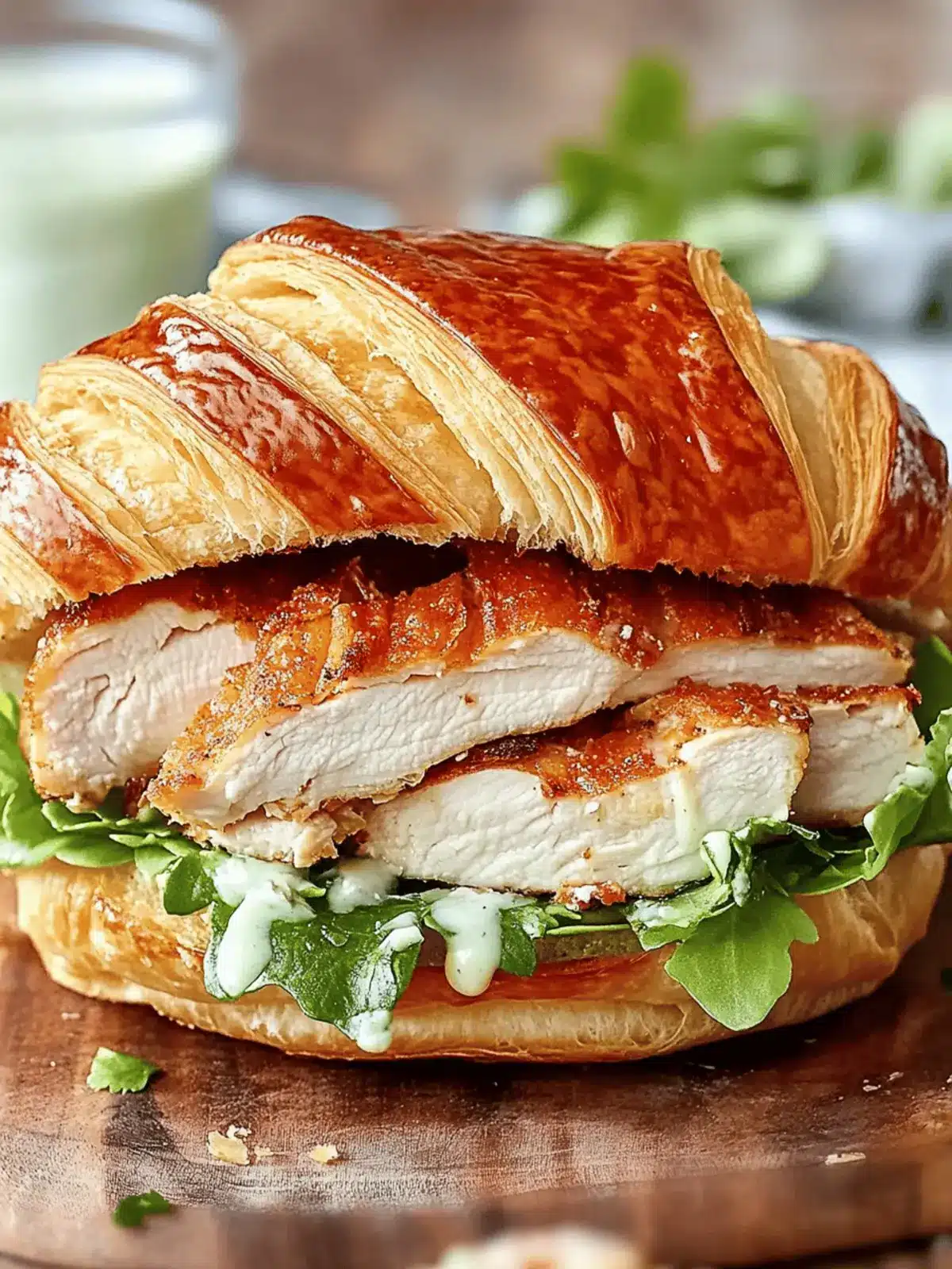 Delicious Chicken Caesar Croissant Sandwich You ll Crave Daily 4 Chicken Caesar Croissant Sandwich