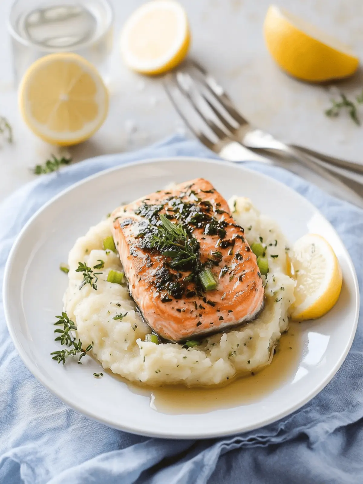 Herb Roasted Salmon & Celeriac Yukon Mash for Cozy Nights 4 Herb Roasted Salmon & Celeric Yukon Mash