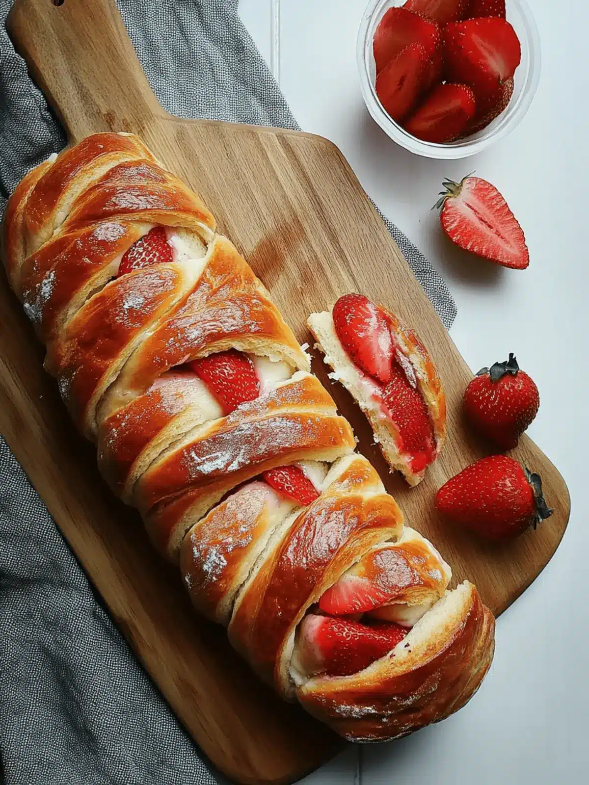 Irresistible Braided Bread with Strawberry and Cream Cheese Filling 4 Braided Bread with Strawberry and Cream Cheese Filling