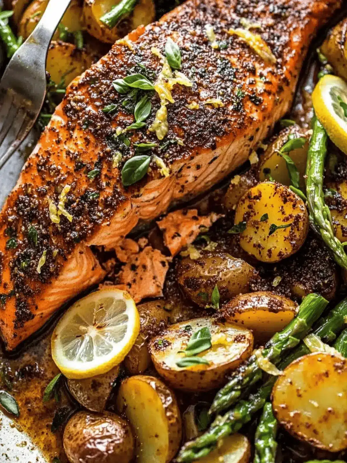 Lemon Brown Butter Salmon with Potatoes and Parmesan Asparagus 2 Lemon Brown Butter Salmon with Potatoes and Parmesan Asparagus