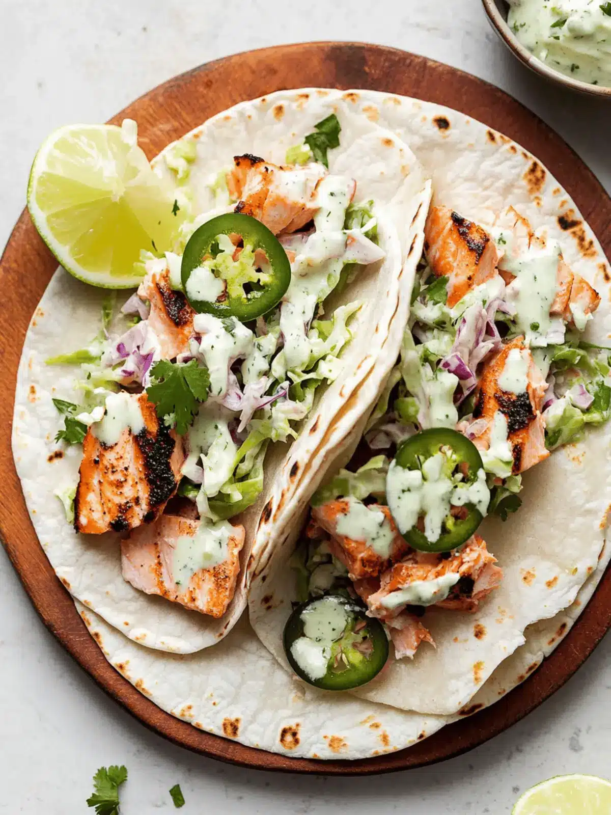 Spicy Salmon Tacos with Jalapeno Cilantro Slaw for Tasty Nights 4 Spicy Salmon Tacos with Jalapeno Cilantro Slaw