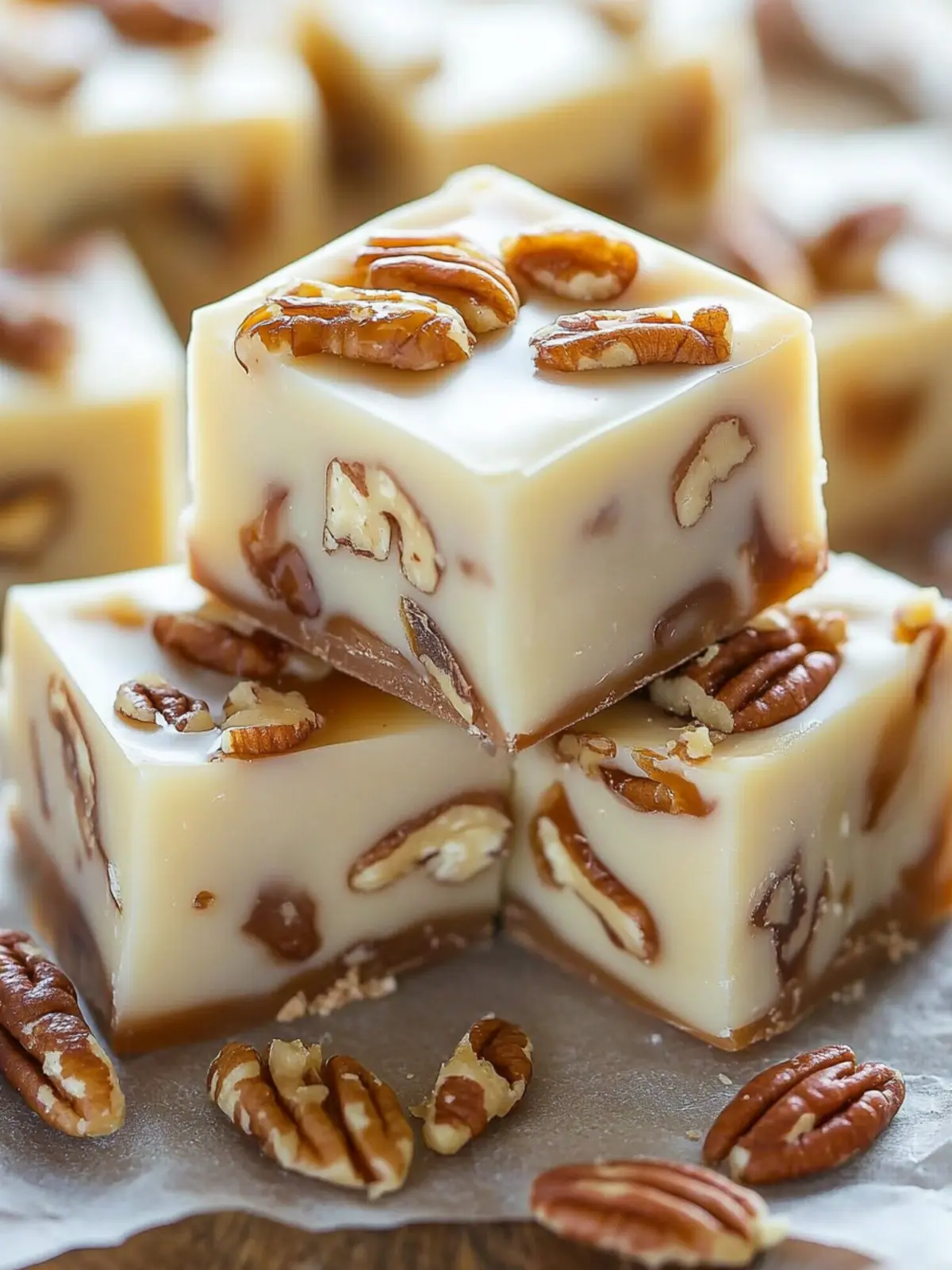 Deliciously Creamy White Chocolate Caramel Pecan Fudge Recipe 2 White Chocolate Caramel Pecan Fudge