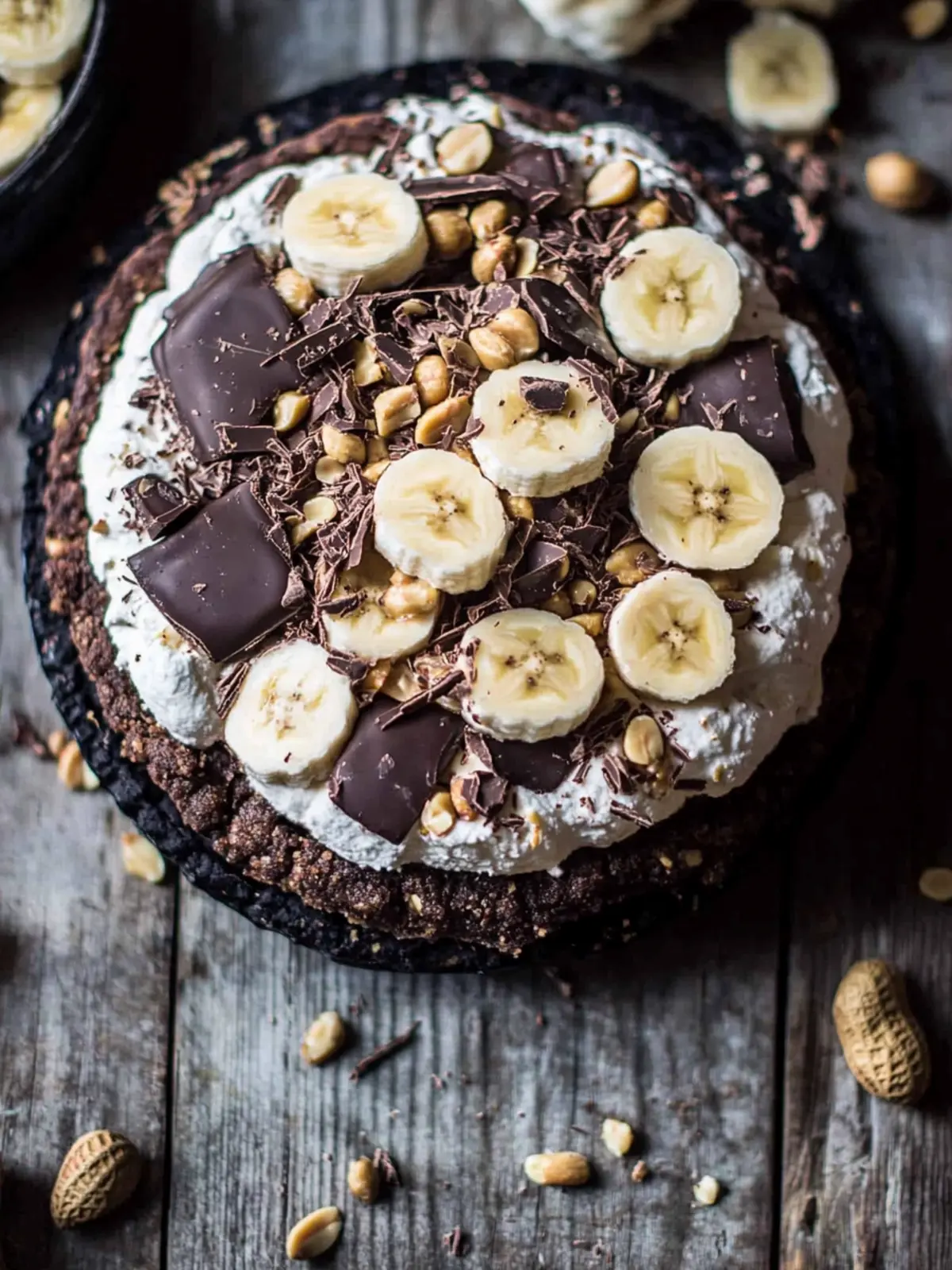 Irresistible Banana Cream Pie with Chocolate and Peanuts Delight 3 Banana Cream Pie with Chocolate and Peanuts