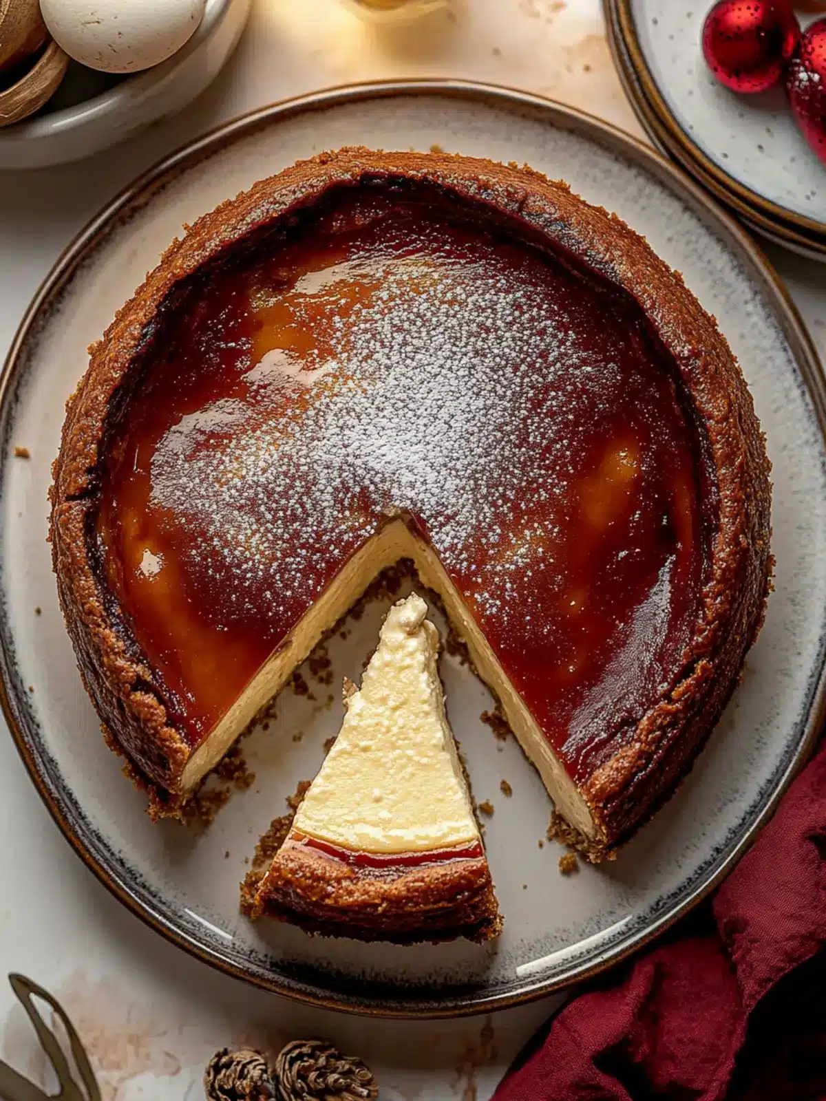 Eggnog Basque Cheesecake: A Festive Twist on a Classic Delight 3 Eggnog Basque Cheesecake