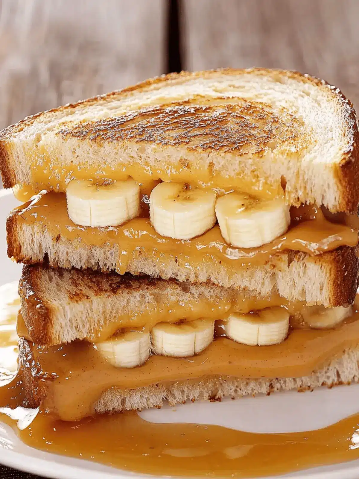 Peanut Butter, Banana and Honey Sandwich with a Spiced Twist 2 Peanut Butter, Banana and Honey Sandwich