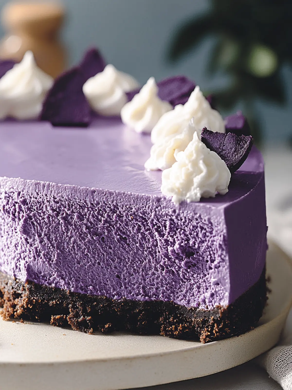 Indulge in Homemade Ube Cheesecake: A Heavenly Delight 4 Homemade Ube Cheesecake