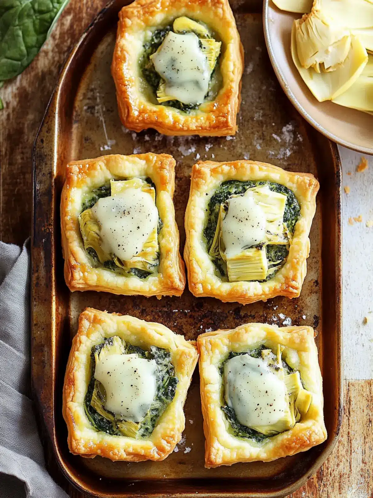 Irresistible Spinach Artichoke Tarts That Steal the Show 2 Spinach Artichoke Tarts