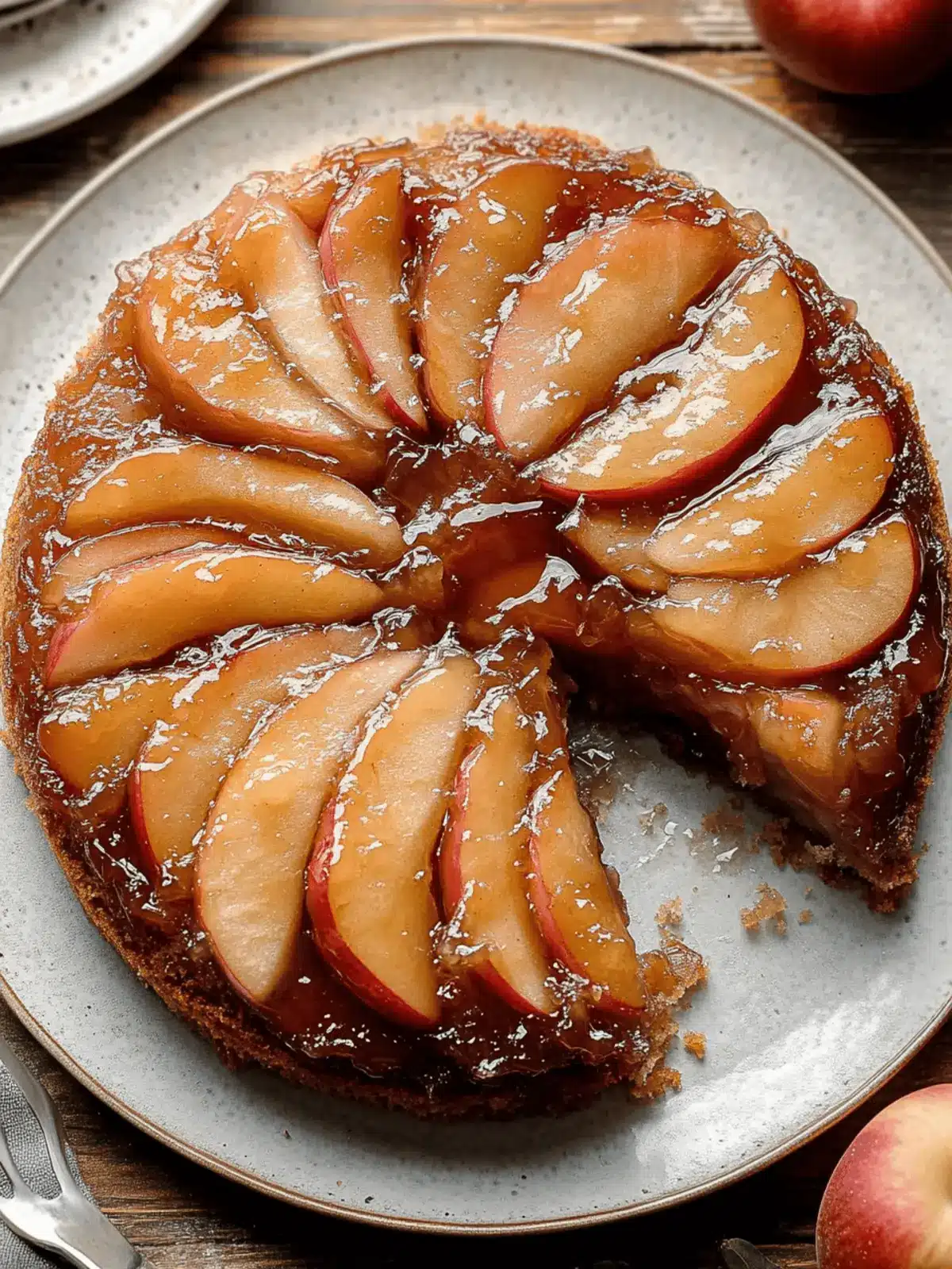 Decadent Apple Upside Down Cake That's Vegan-Friendly 2 Apple Upside Down Cake
