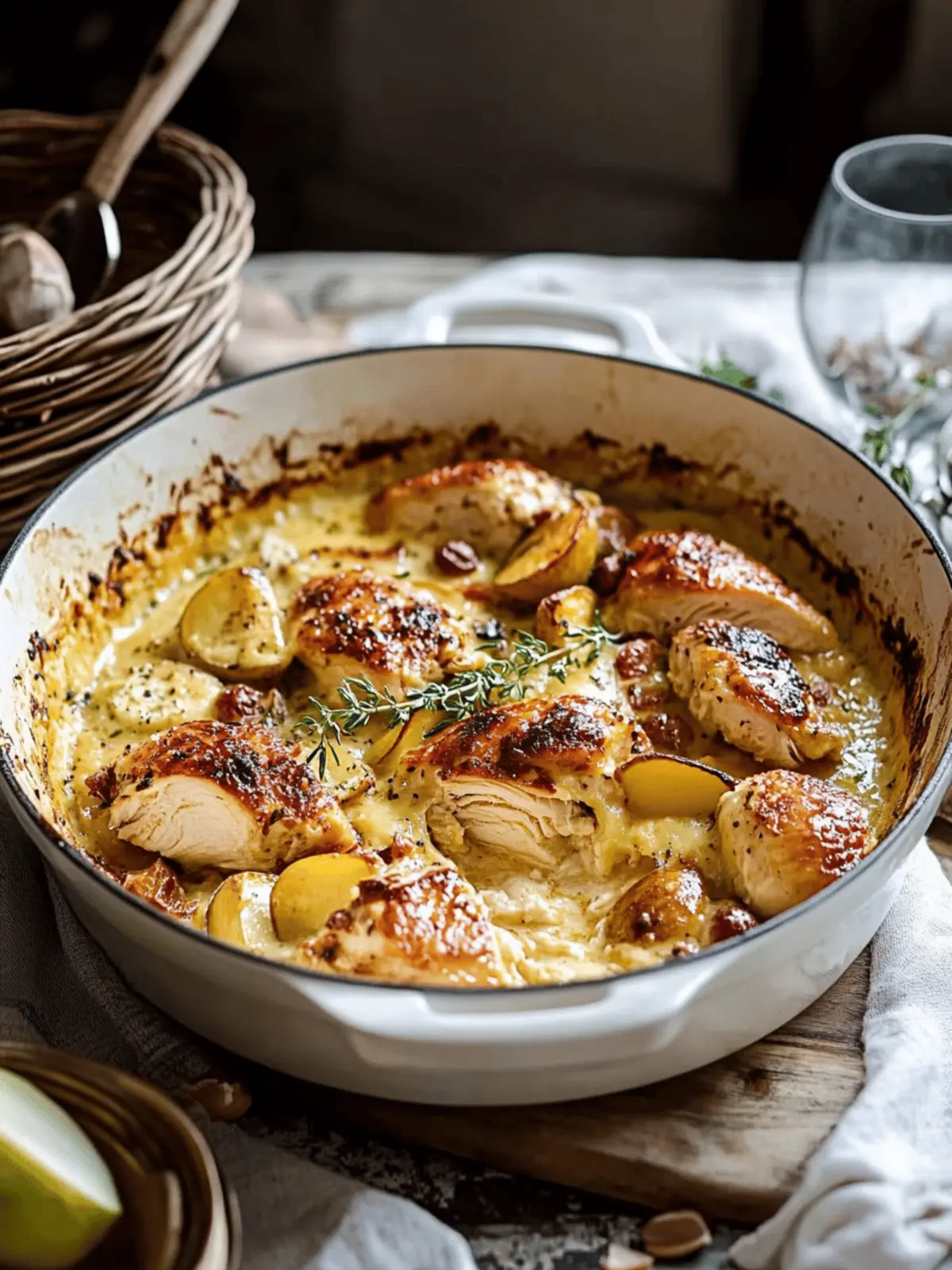 Delicious French Chicken Casserole a la Normande for Cozy Nights 2 Delicious French Chicken Casserole a la Normande for Cozy Nights