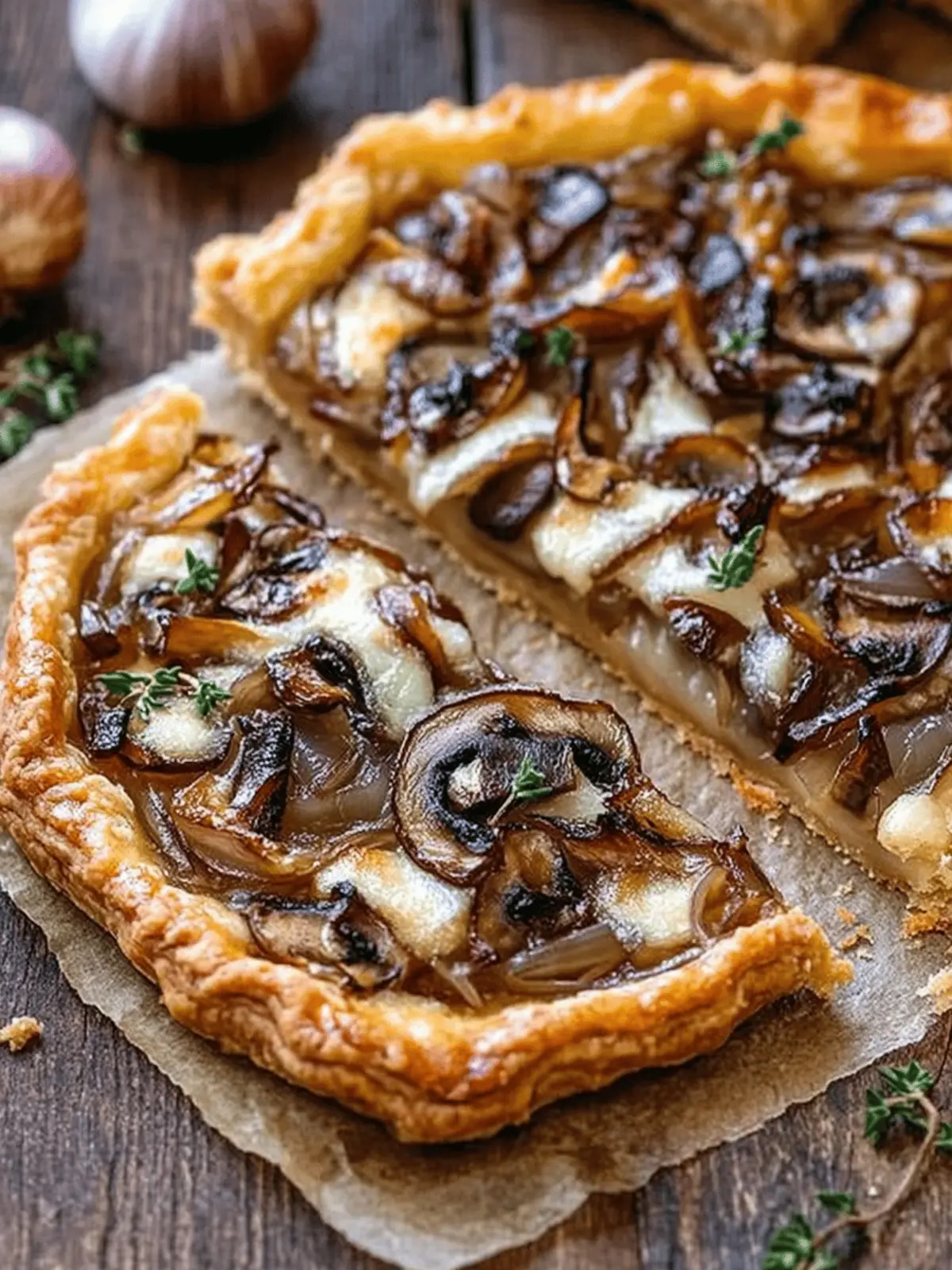 Irresistible French Onion Mushroom Tart in a Flaky Pastry 3 French Onion Mushroom Tart