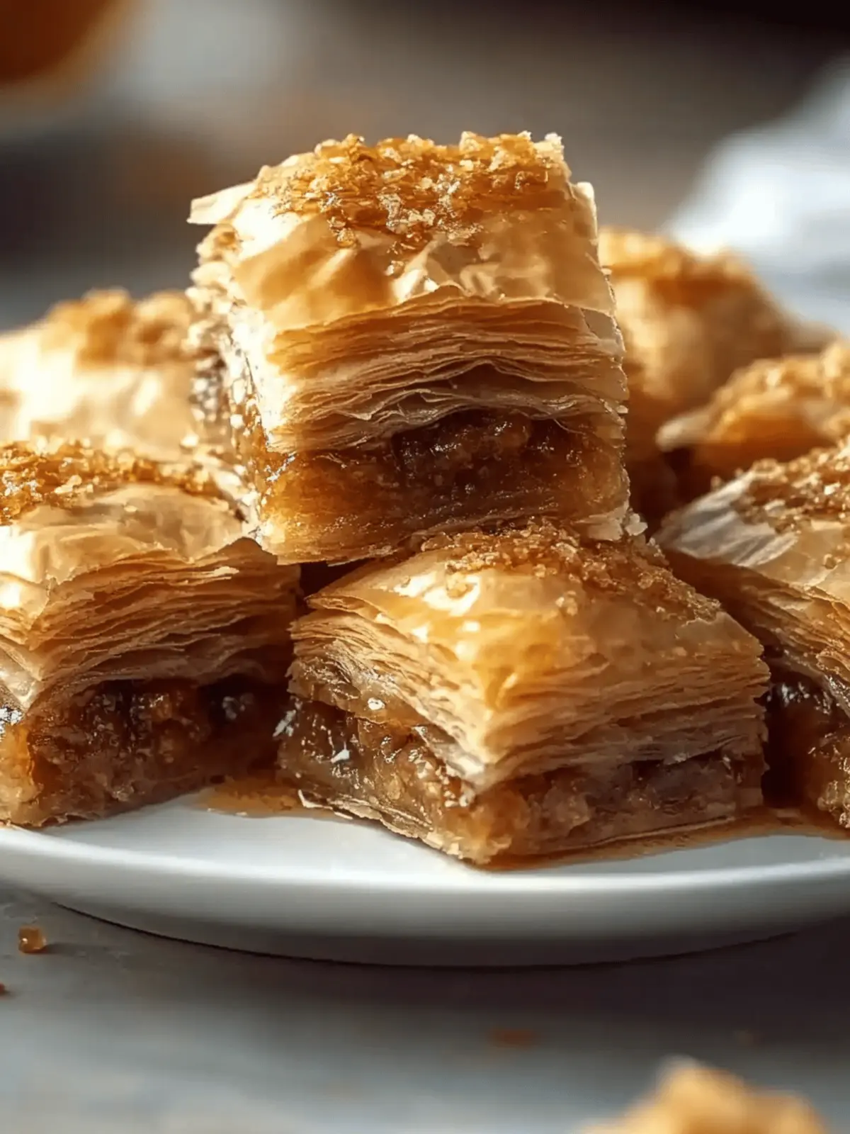 Melt-in-Your-Mouth Authentic Greek Baklava with Honey Syrup 4 Authentic Greek Baklava with Honey Syrup
