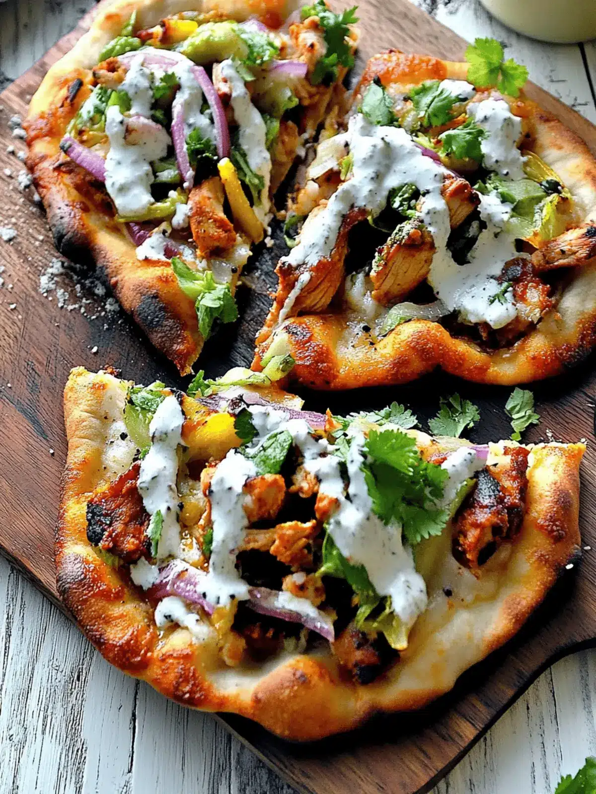Tandoori Chicken Naan Pizza: A Flavorful Twist on Tradition 3 Tandoori Chicken Naan Pizza