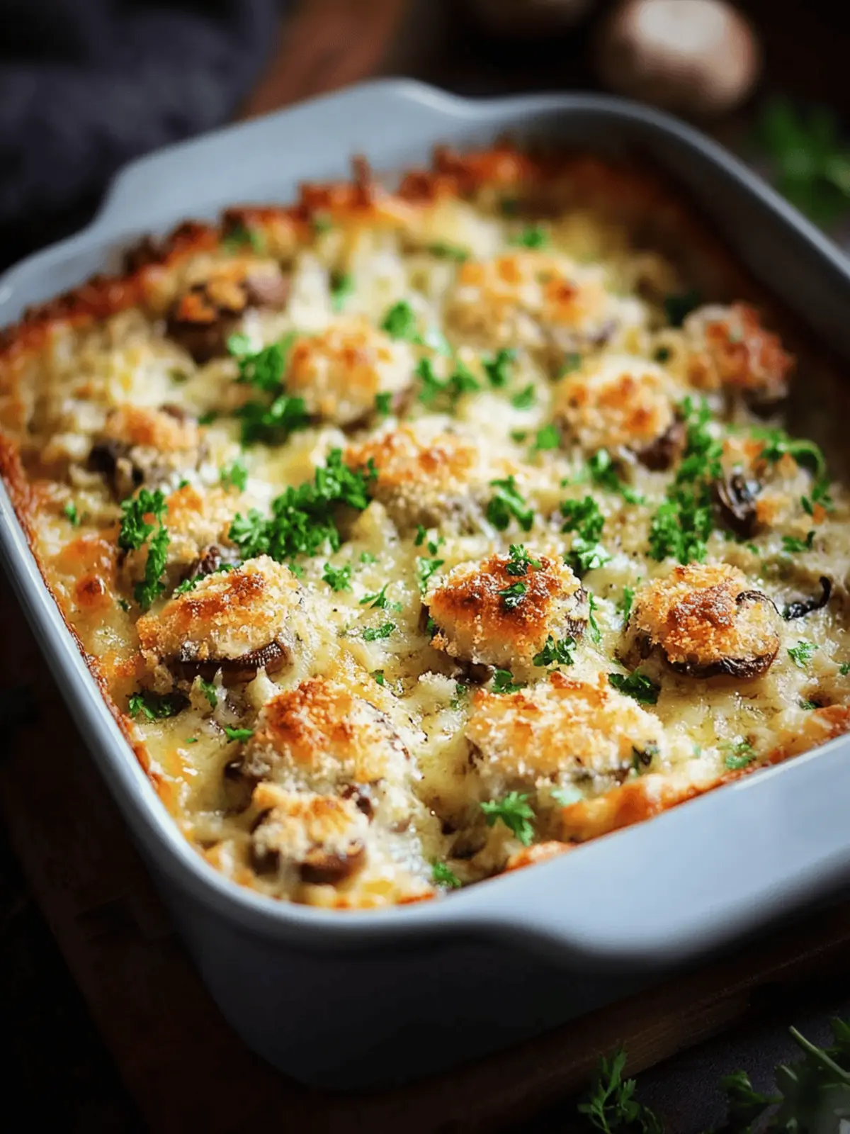 Creamy Stuffed Mushroom Casserole That Everyone Will Love 4 Stuffed Mushroom Casserole