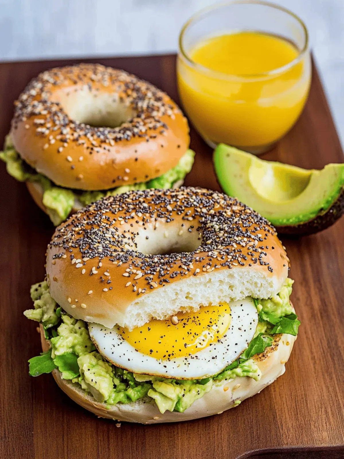 Ultimate Avocado Egg Sandwich on Everything Bagel Bliss 4 Avocado Egg Sandwich with Everything Bagel