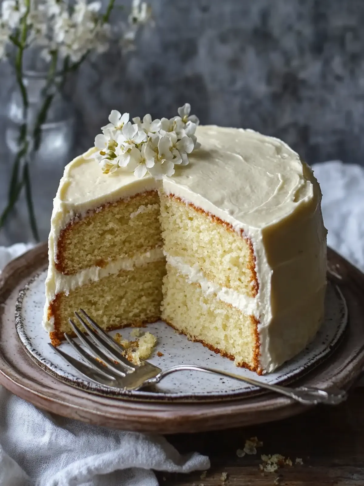Decadent Brown Butter Vanilla Cake with Creamy Frosting 4 Brown Butter Vanilla Cake