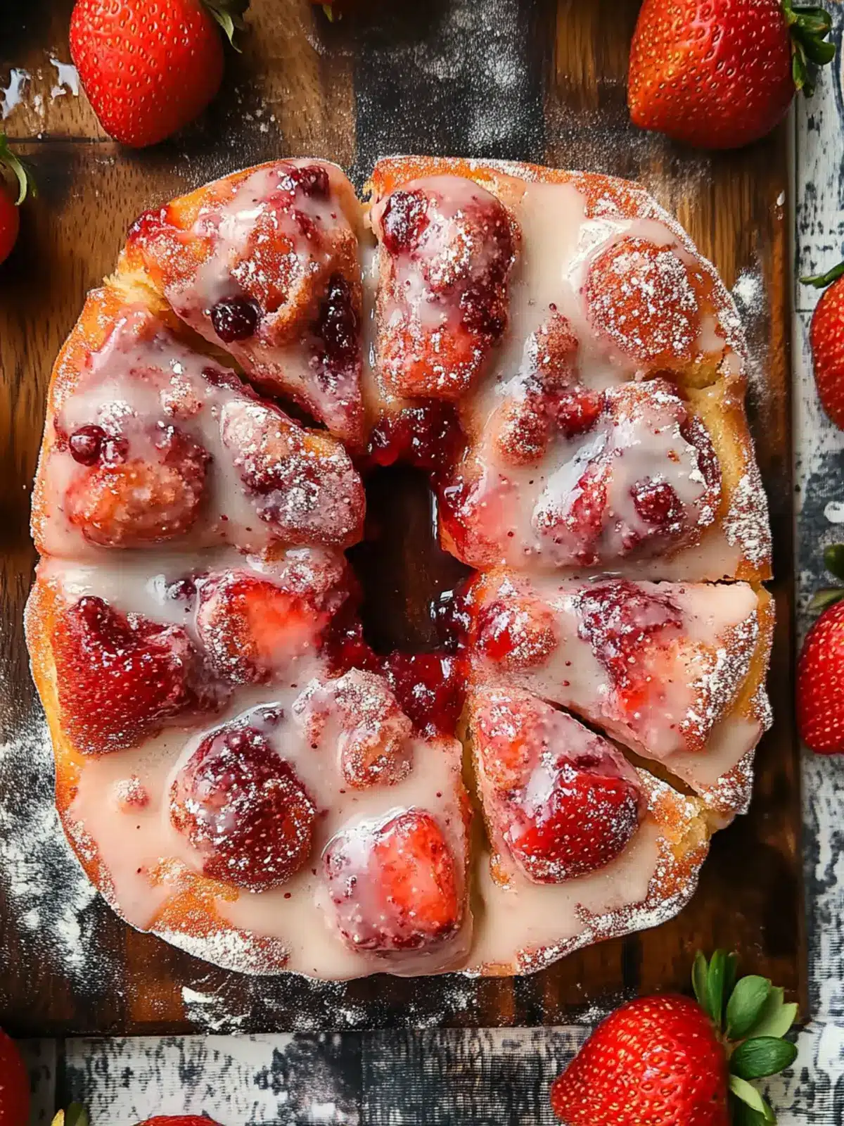 Glazed Strawberry Jam Donut Focaccia to Satisfy Your Cravings 4 Glazed Strawberry Jam Donut Focaccia