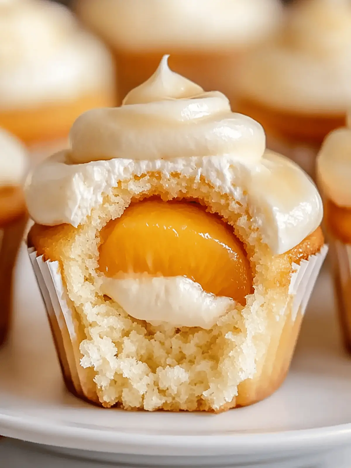 Honey Peach Cream Cheese Cupcakes That Scream Summer Delight 2 Honey Peach Cream Cheese Cupcakes