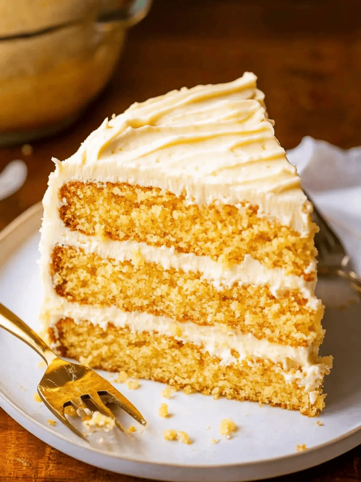 Delicious Cornbread Cake with Whipped Honey Buttercream Frosting 2 Cornbread Cake with Whipped Honey Buttercream Frosting